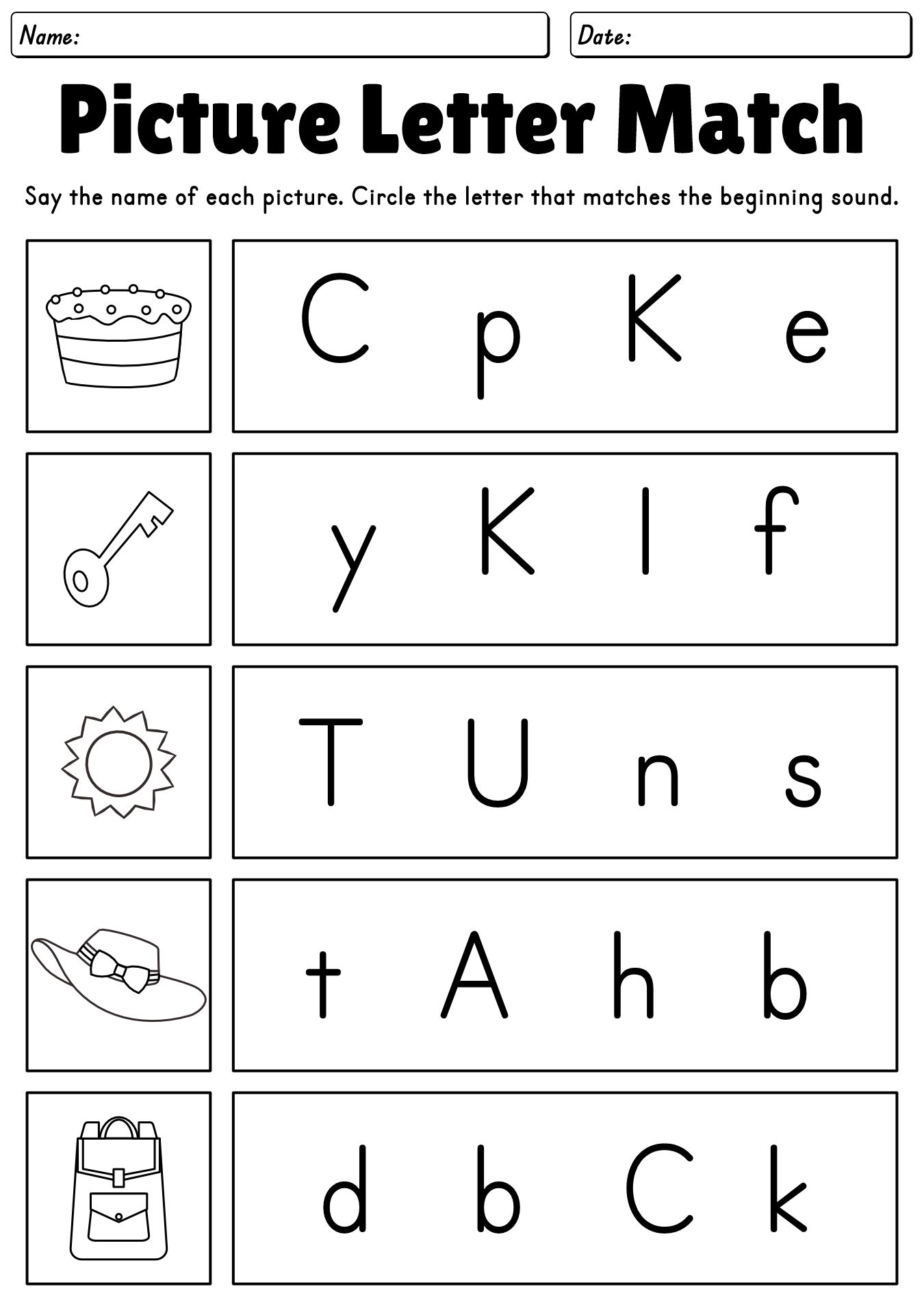 Printable Kindergarten Alphabet Reading Practice Worksheets