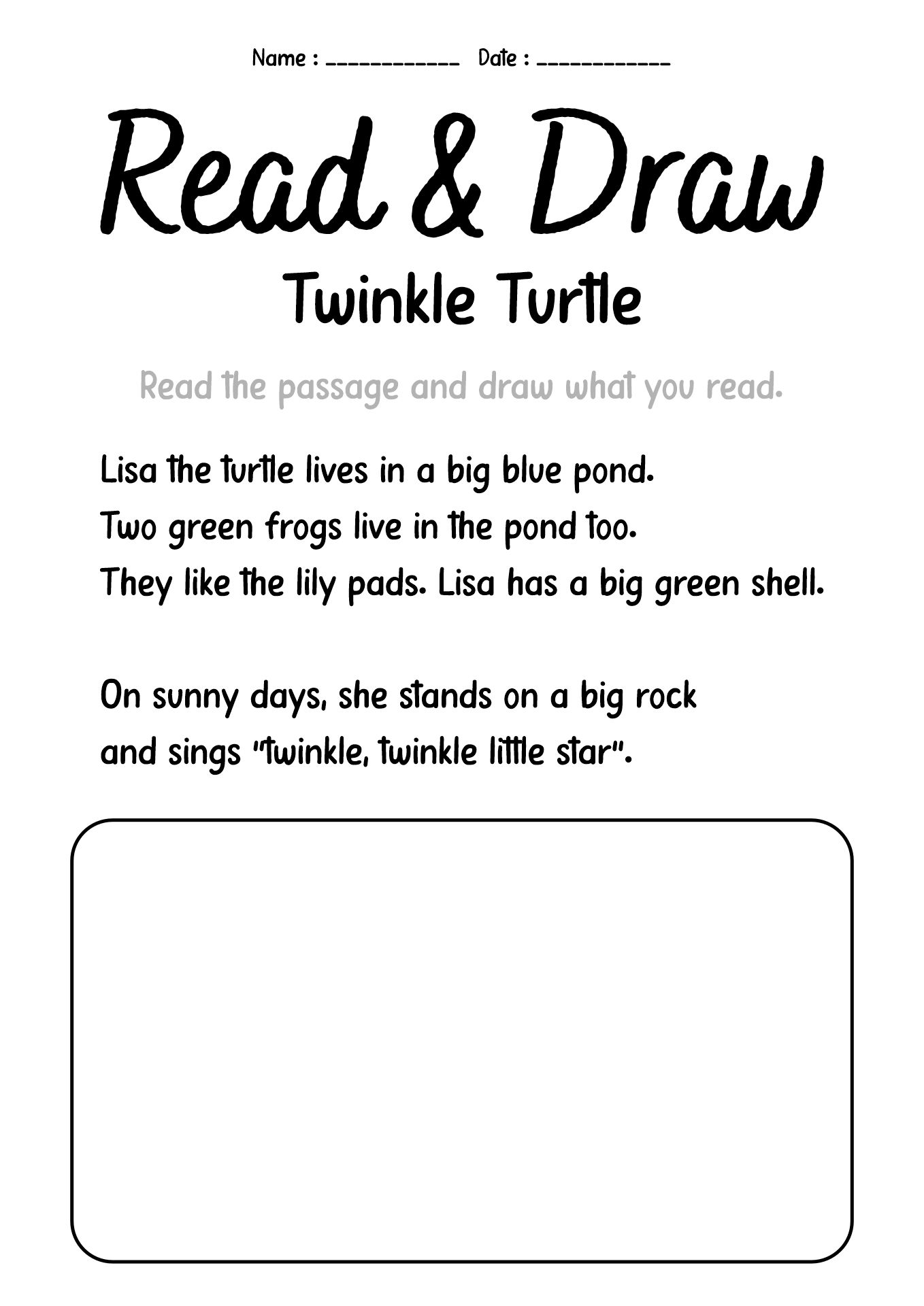 1st Grade Cartoon Drawing Worksheets