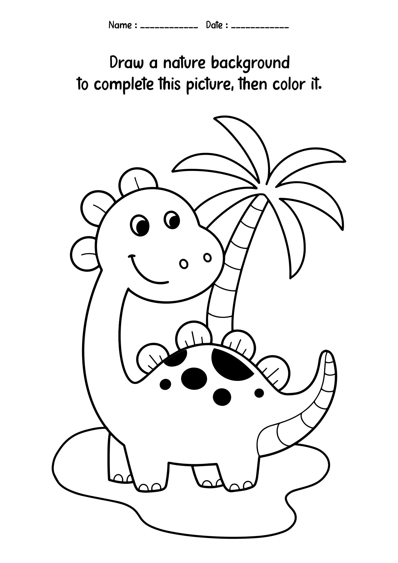 1st Grade Drawing and Coloring Worksheet