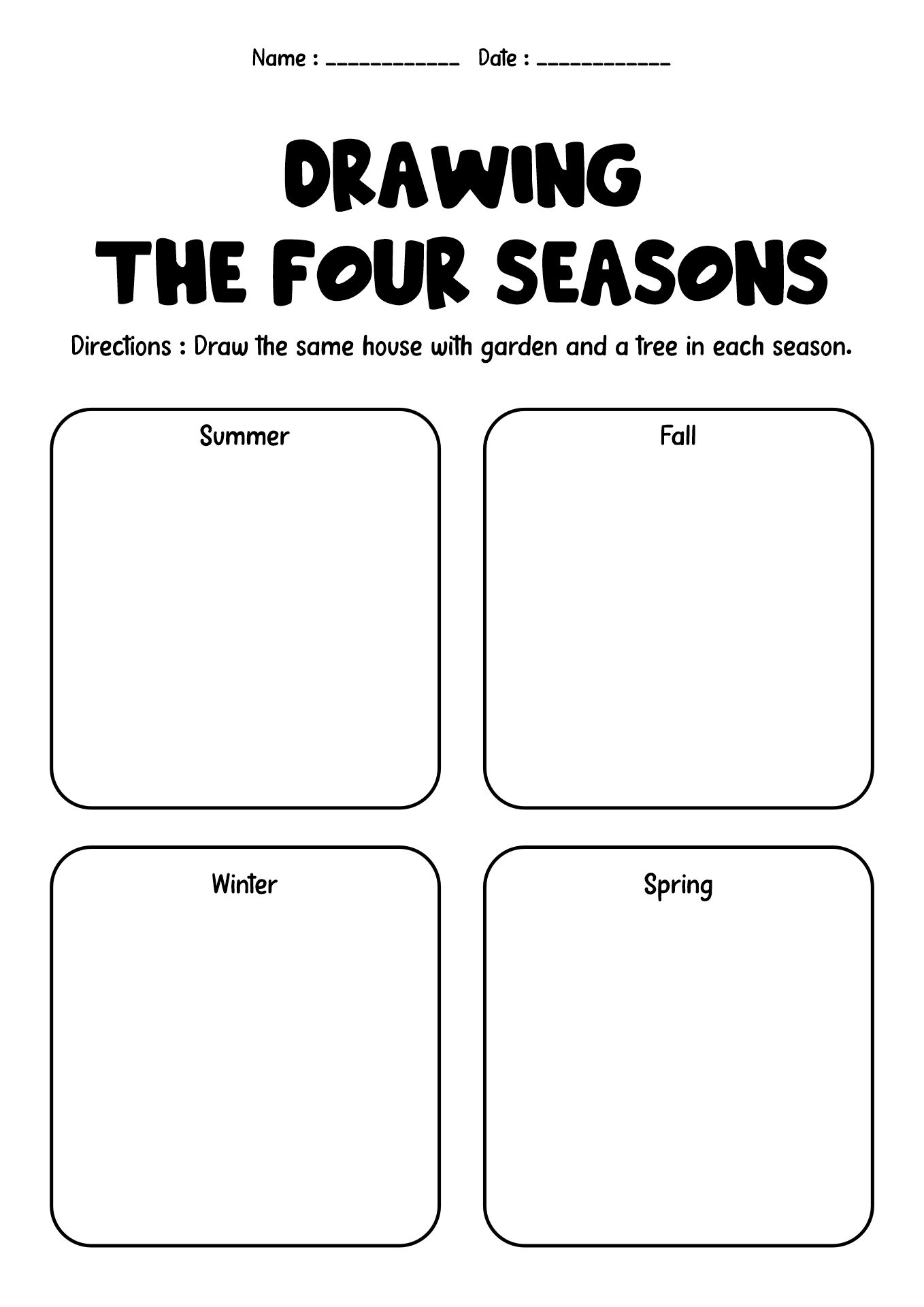 1st Grade Drawing Worksheets for Beginners