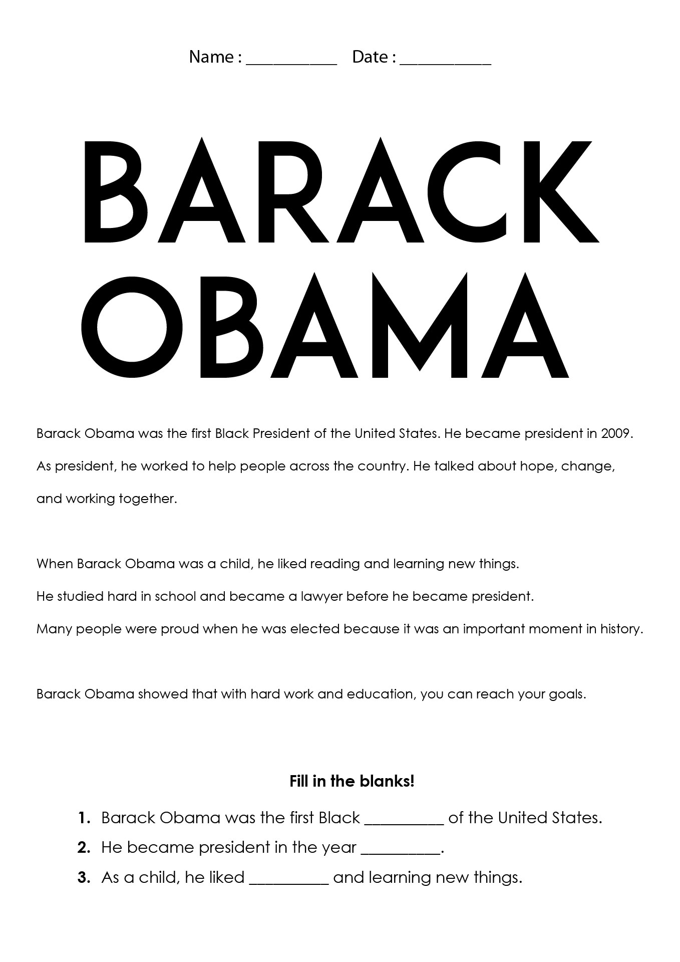 2nd Grade Lessons on Important Black Americans