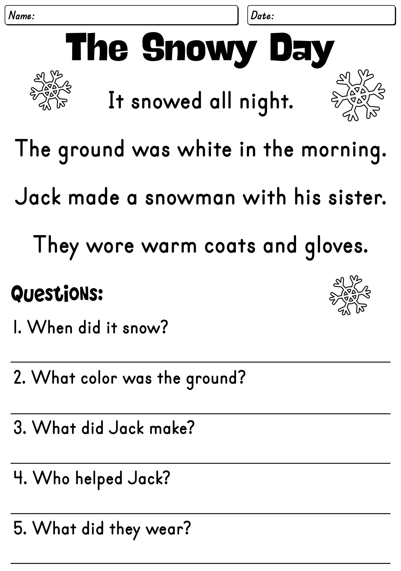 2nd Grade Level Reading Assignments