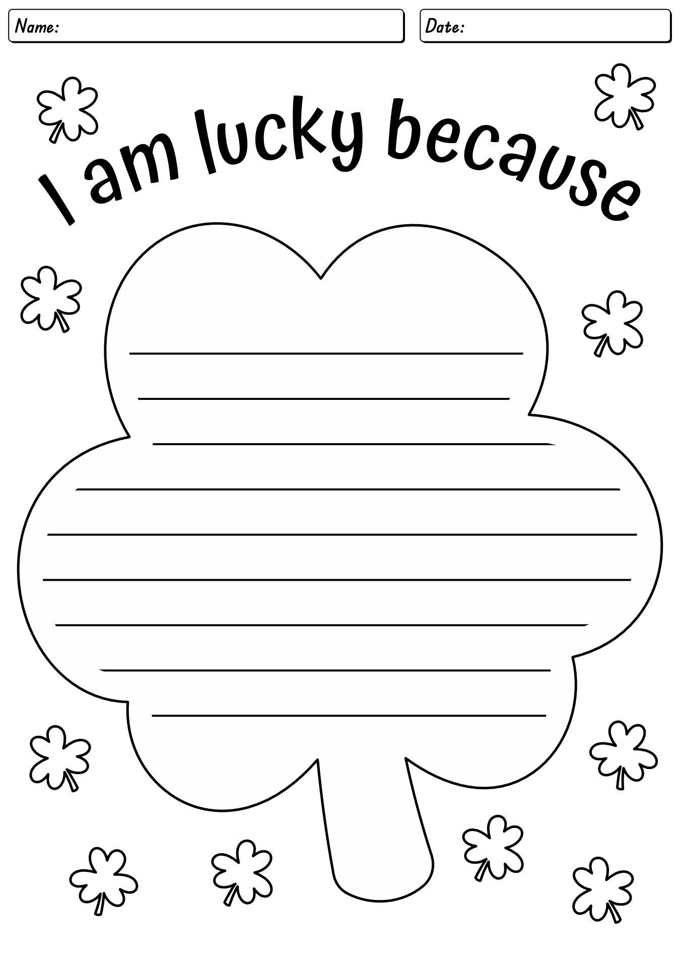 2nd Grade Writing Prompts with Shamrock Patterns