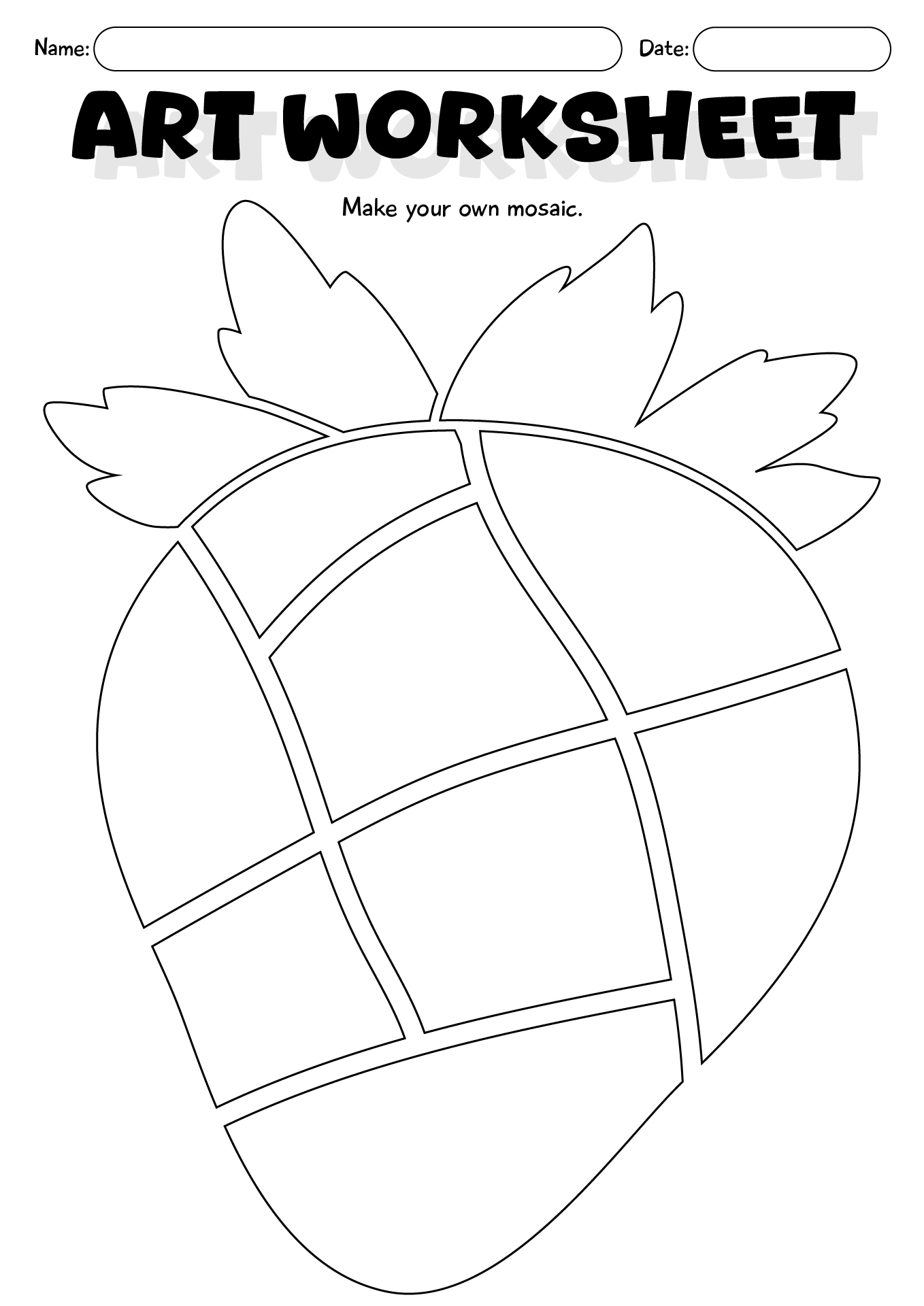 Art Worksheets For Kids In 3rd Grade