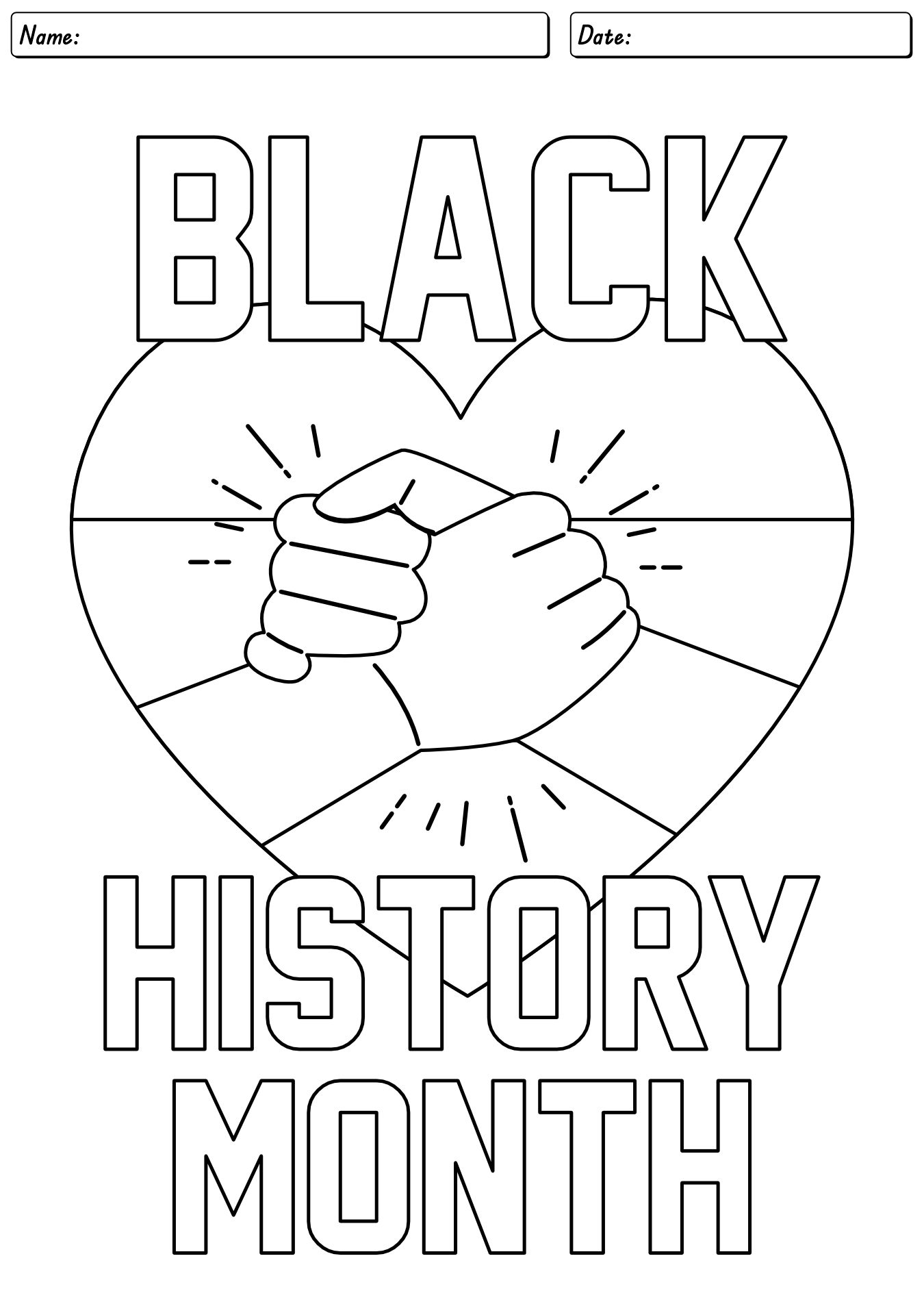 Black History Educational Worksheets for Preschoolers