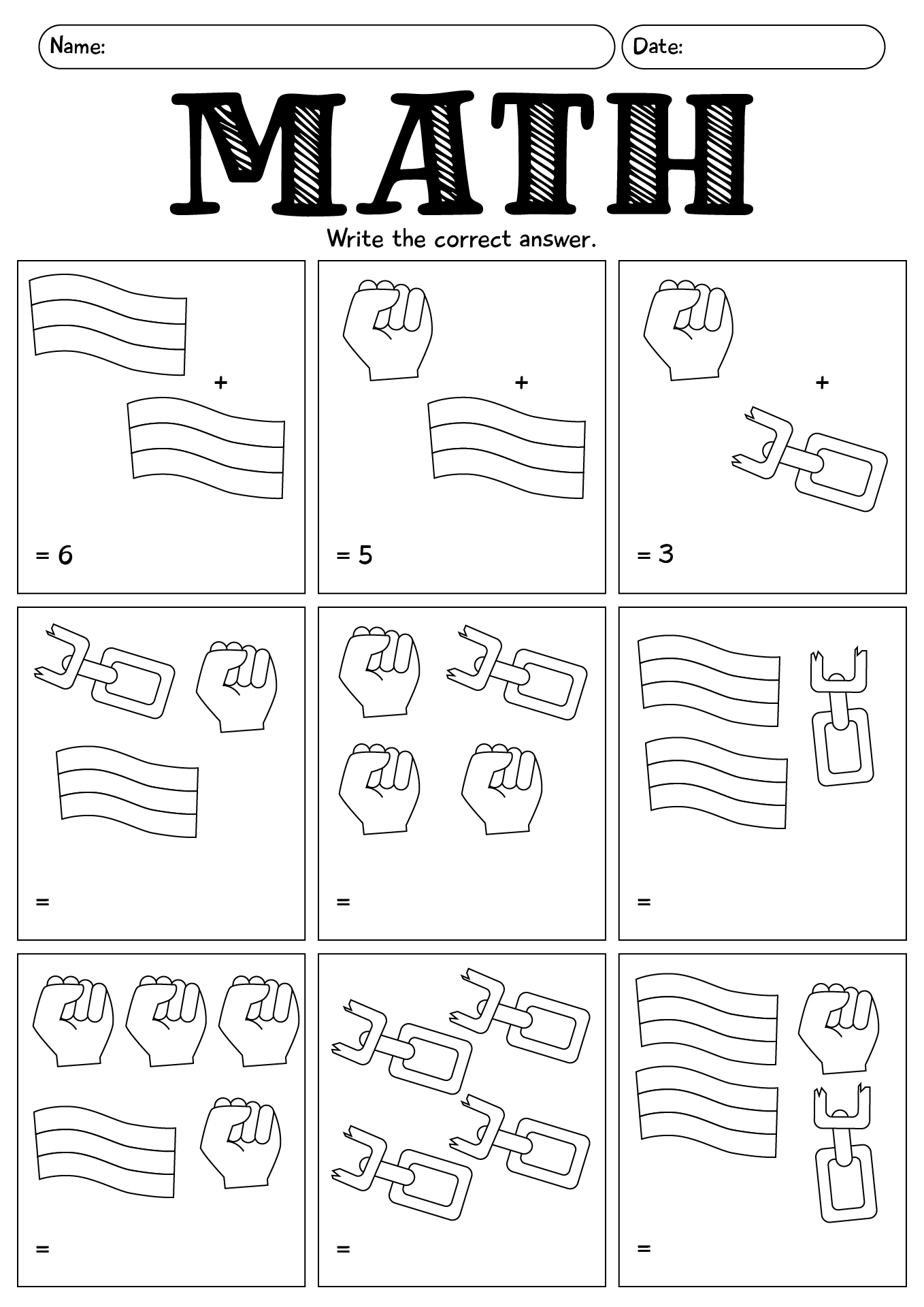 Black History Month Math Practice Sheet
