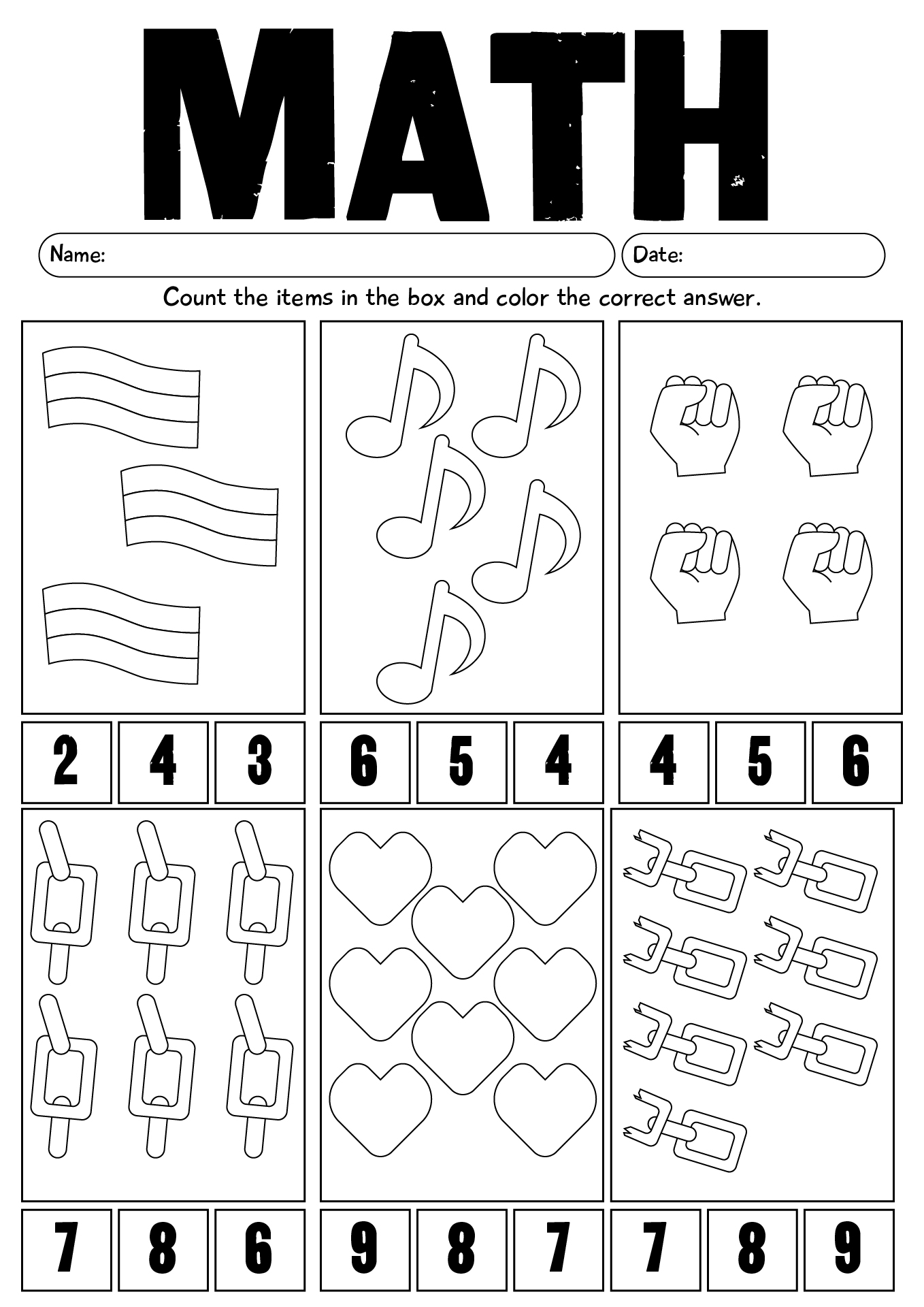 Black History Month Themed Math Worksheet