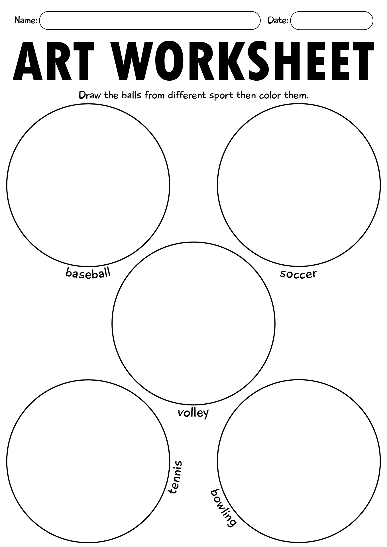 Creative Drawing Worksheet For 3rd Grade