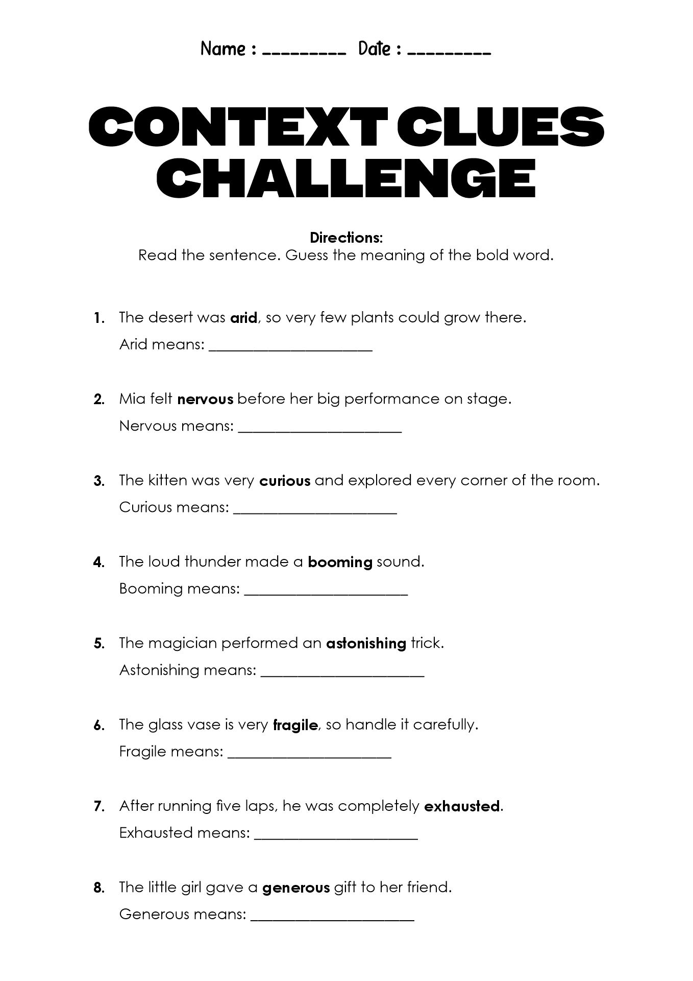 Engaging 3rd Grade English Language Arts Worksheets