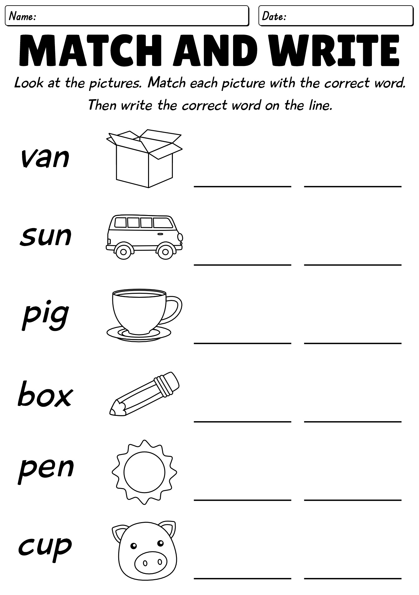 ESL Vocabulary And Writing Worksheet