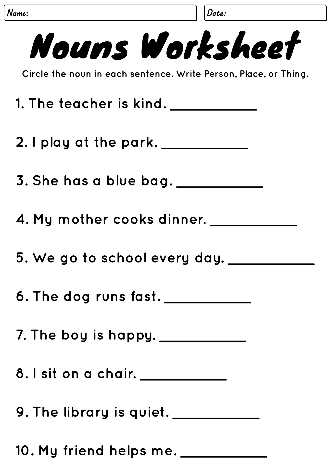 Grade 2 Grammar & Writing Worksheets