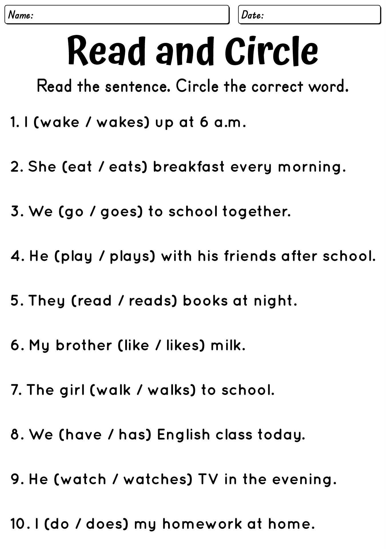 Grade 2 Interactive English Worksheet