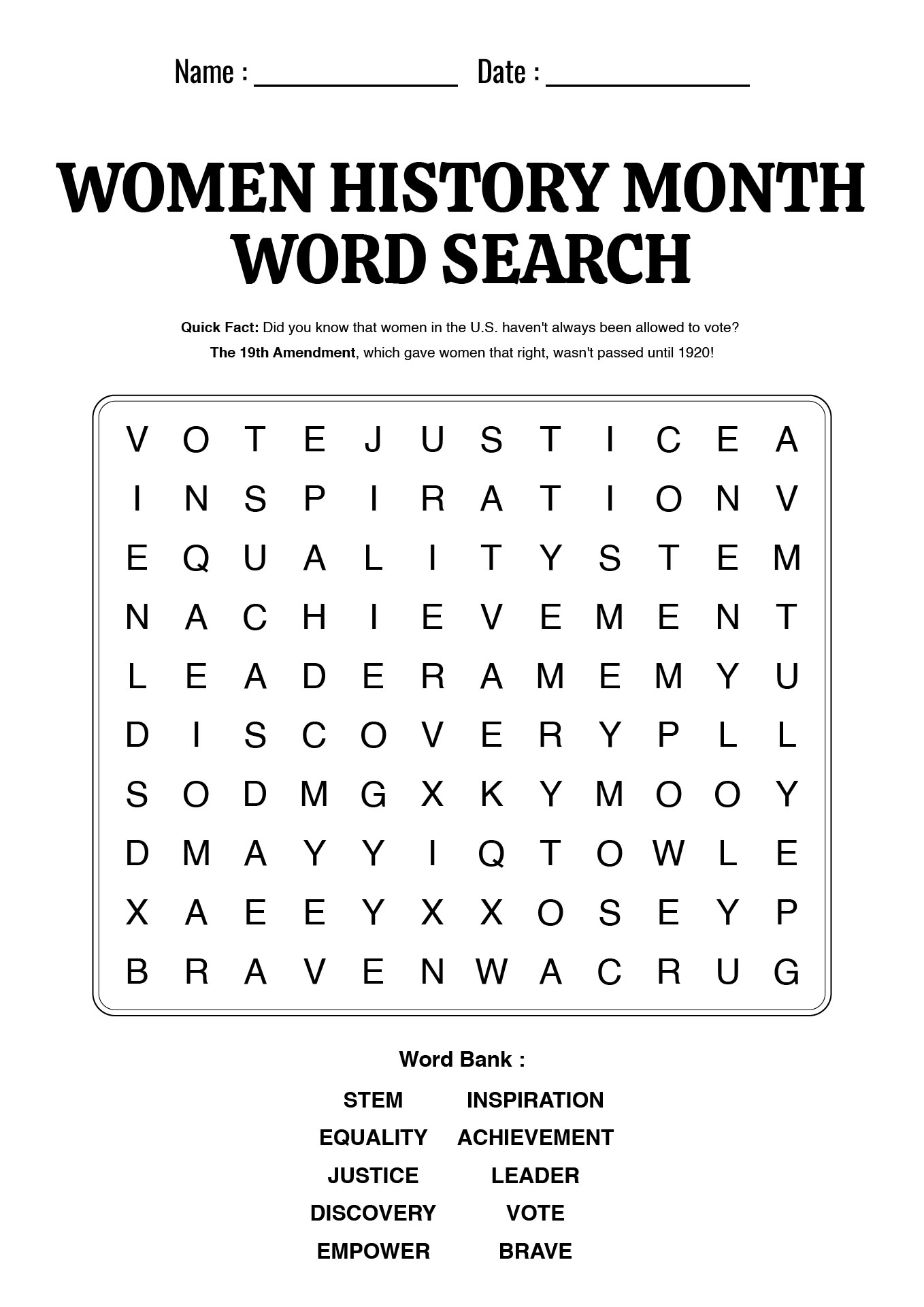 Grade 4 Womens History Month Educational Resources