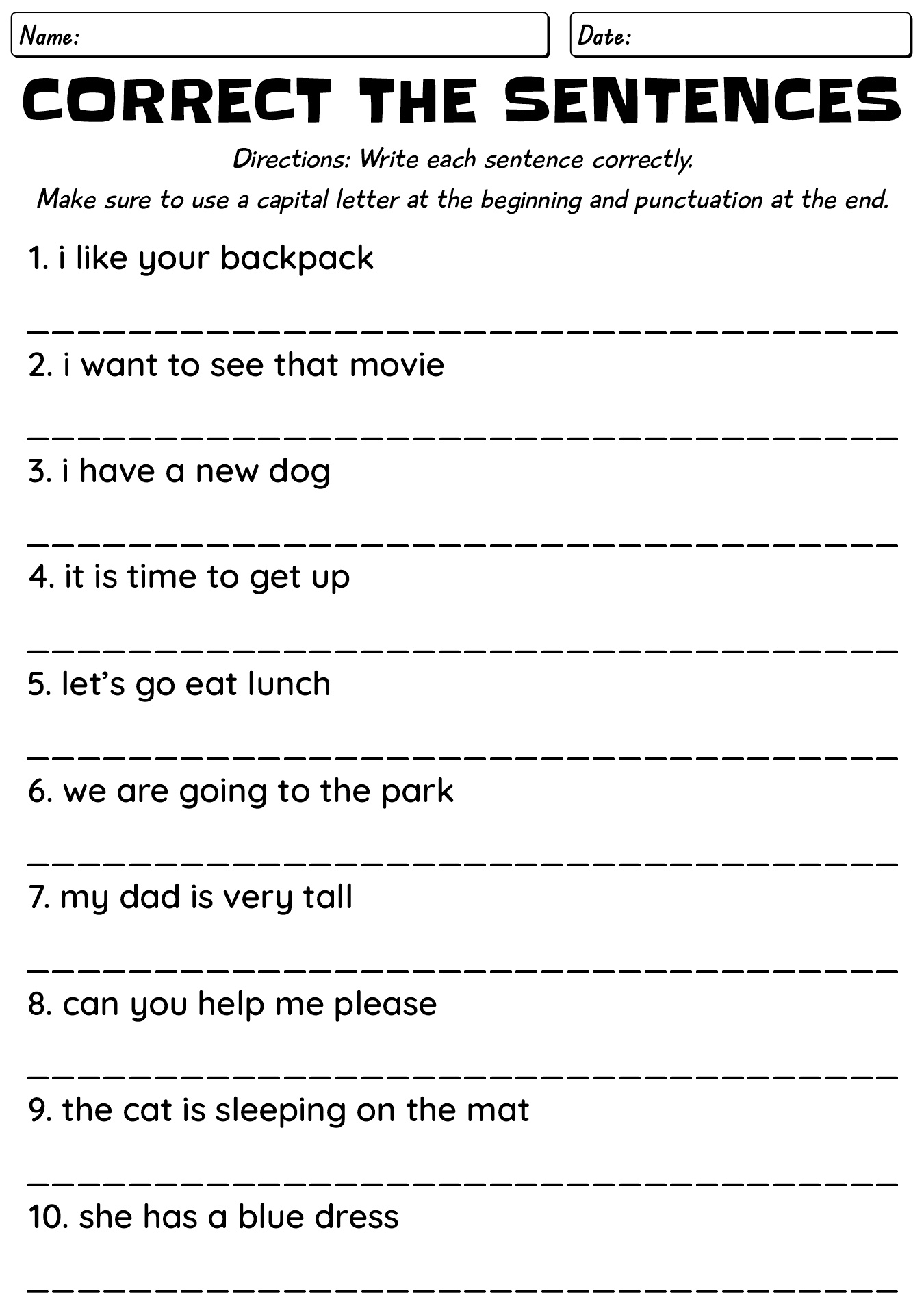 Language Arts Worksheets For Second Grade