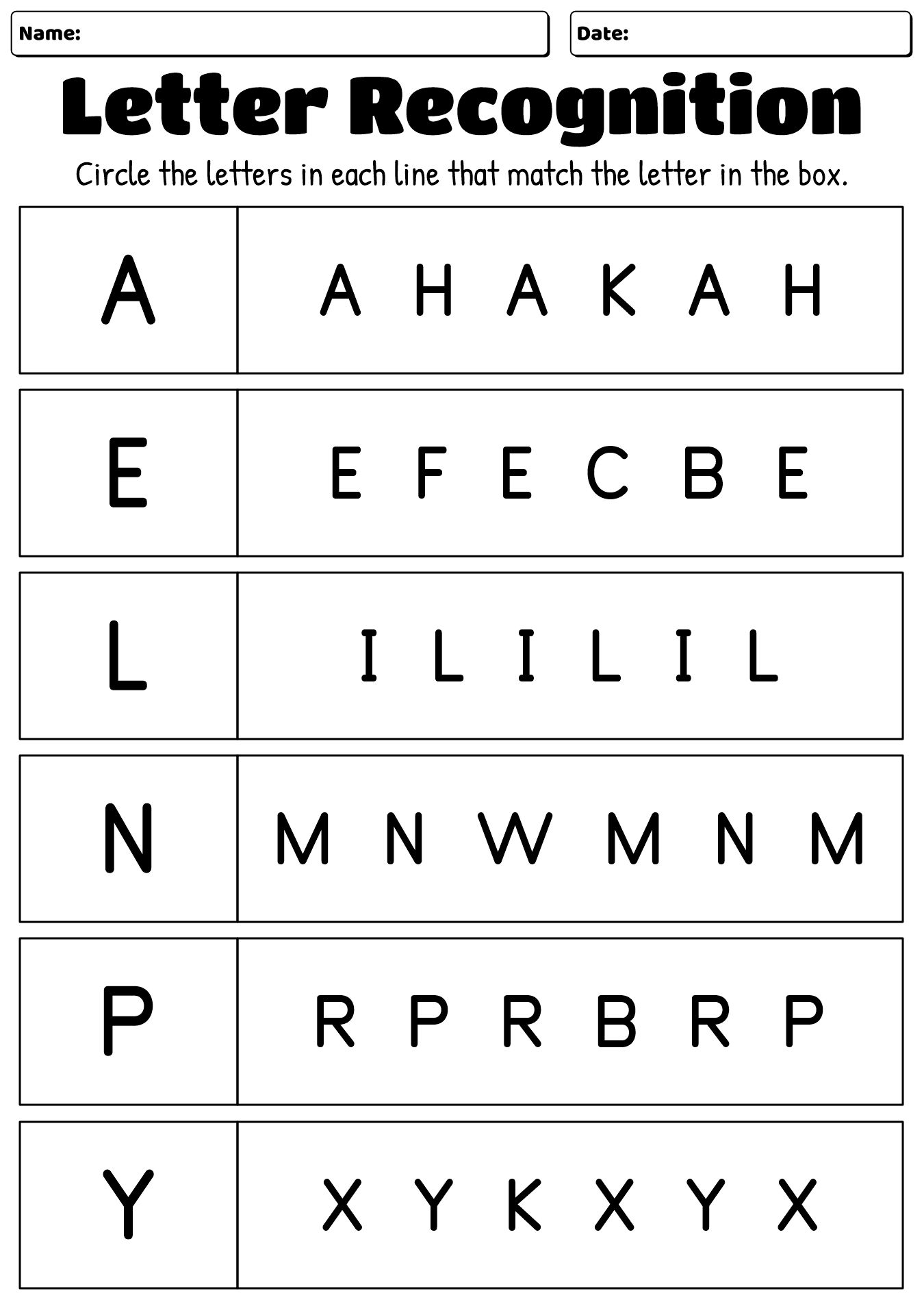 Letter Recognition Activities for Preschool