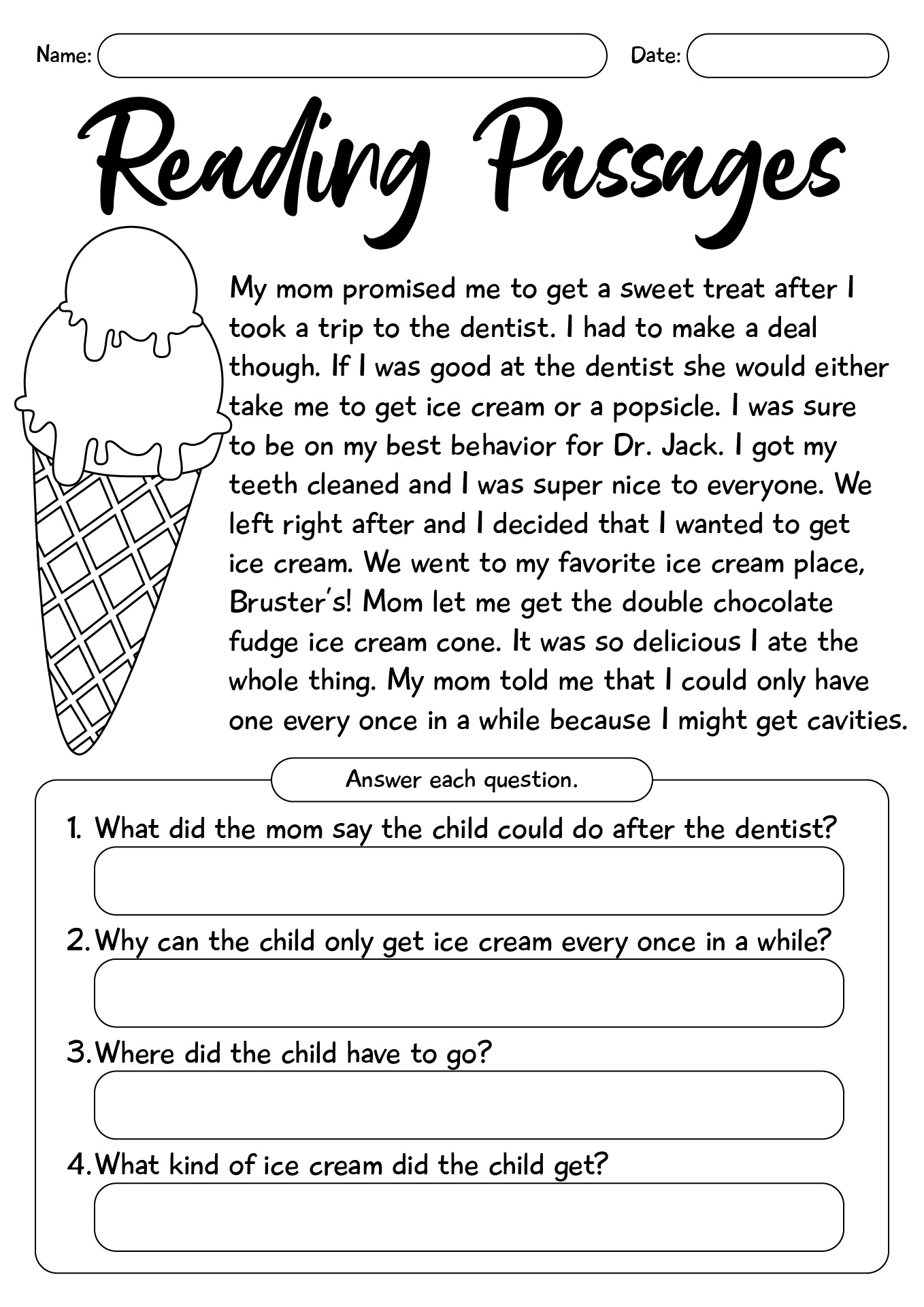 May Reading Passages For 2nd Grade