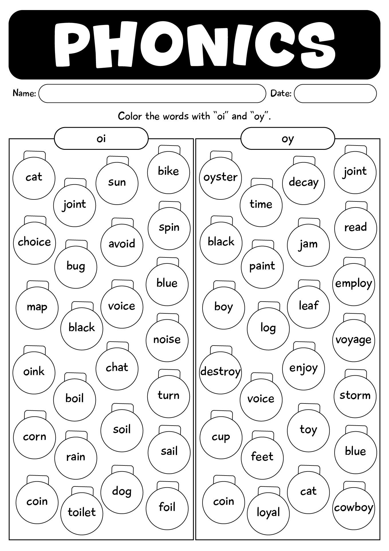 Phonics Worksheets For 2nd Graders