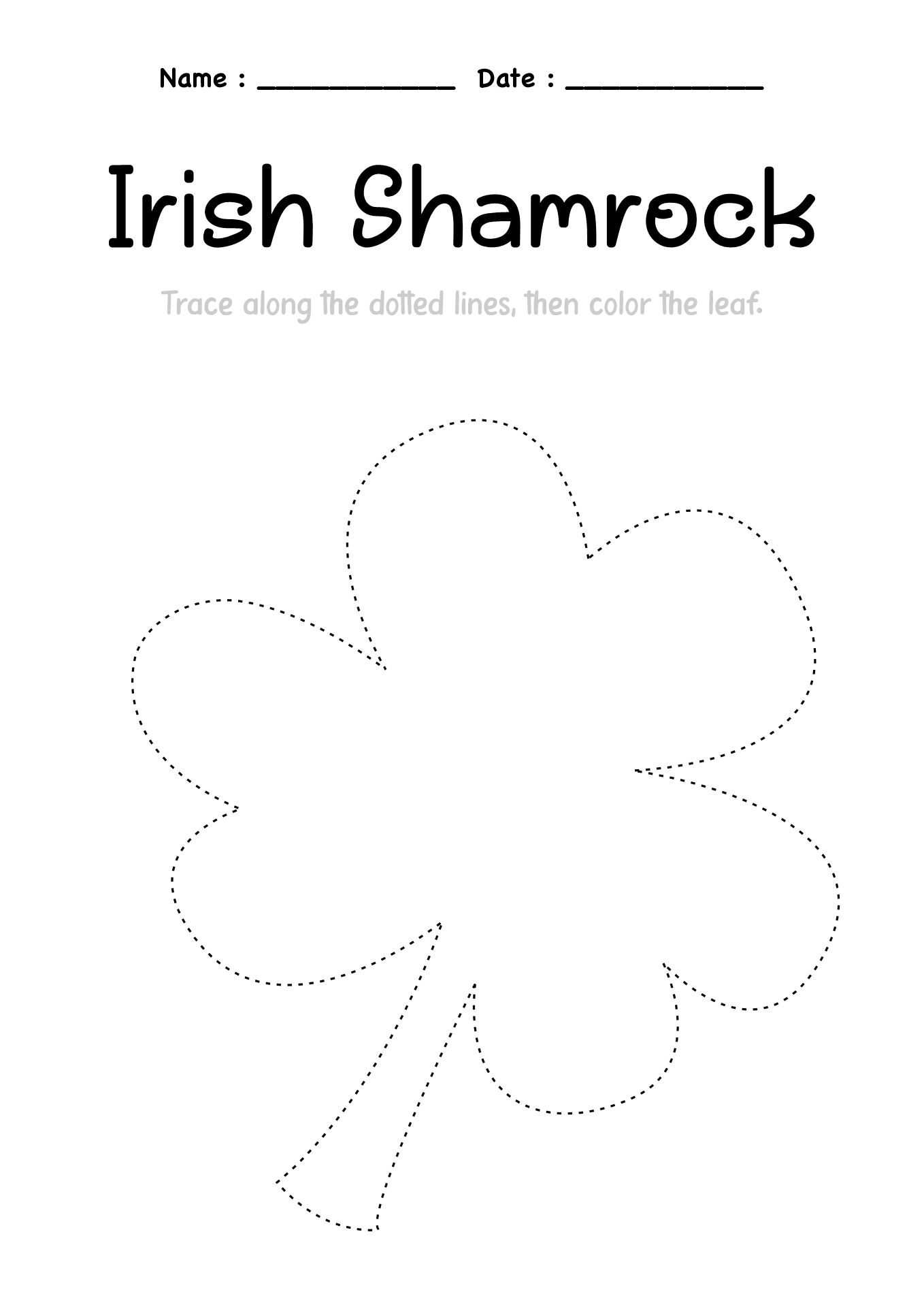 Preschool Activities for St. Patricks Day with Shamrocks