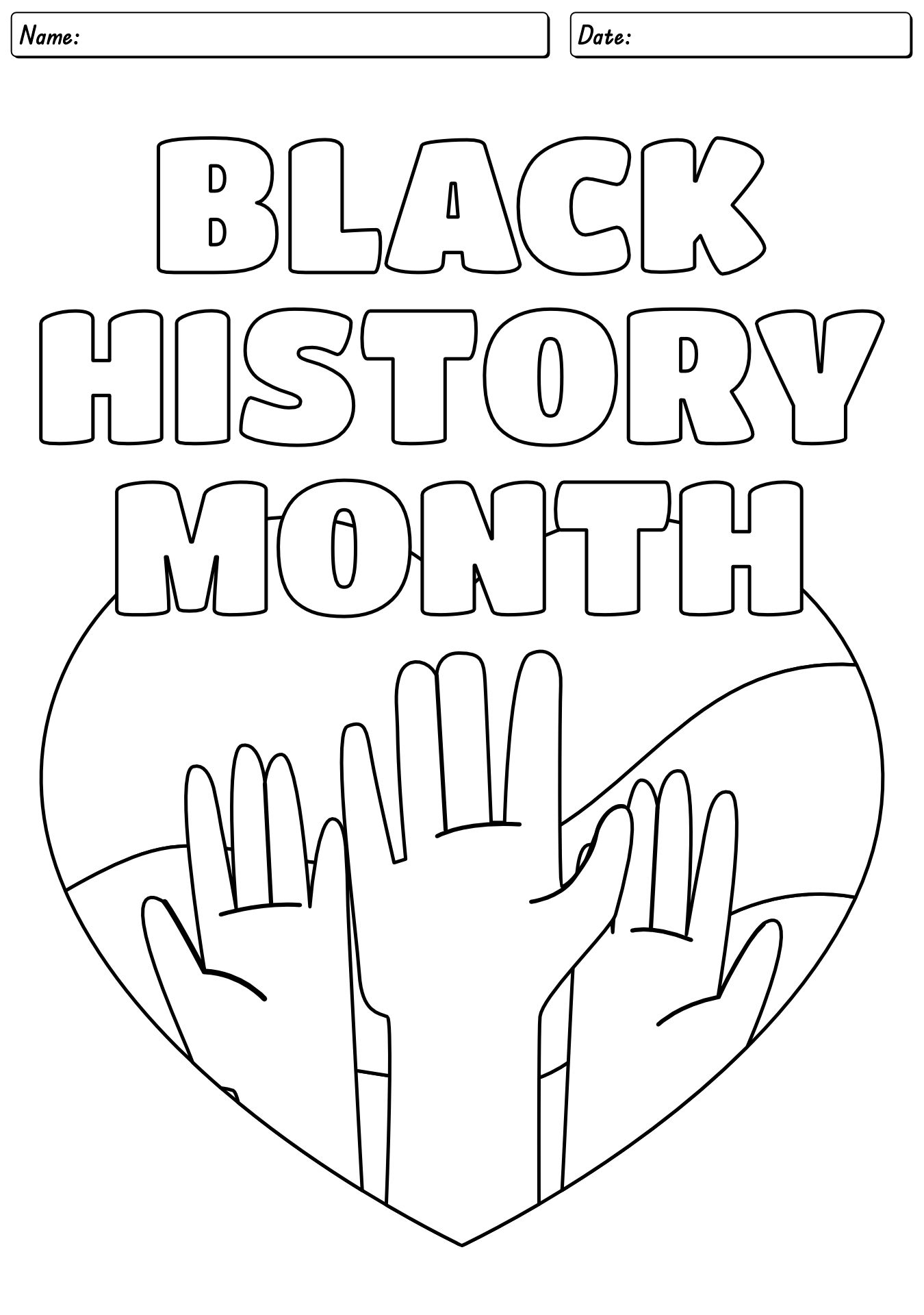Preschool Black History Coloring Worksheets