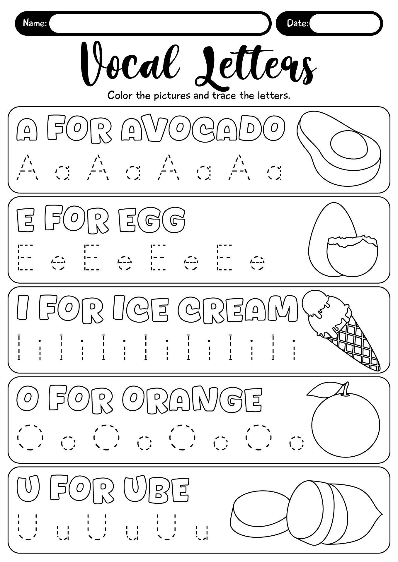 Preschool Letters Worksheets