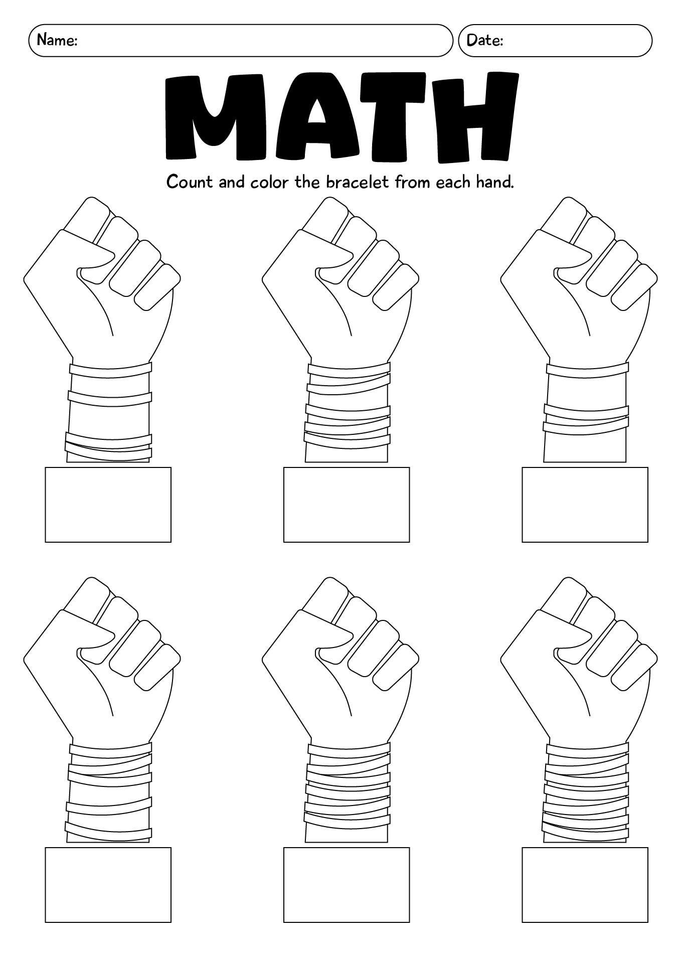 Preschool Math Worksheet For Black Month History