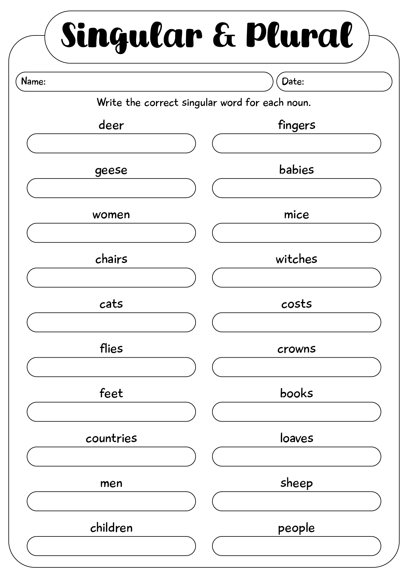 Printable 2nd Grade Worksheets