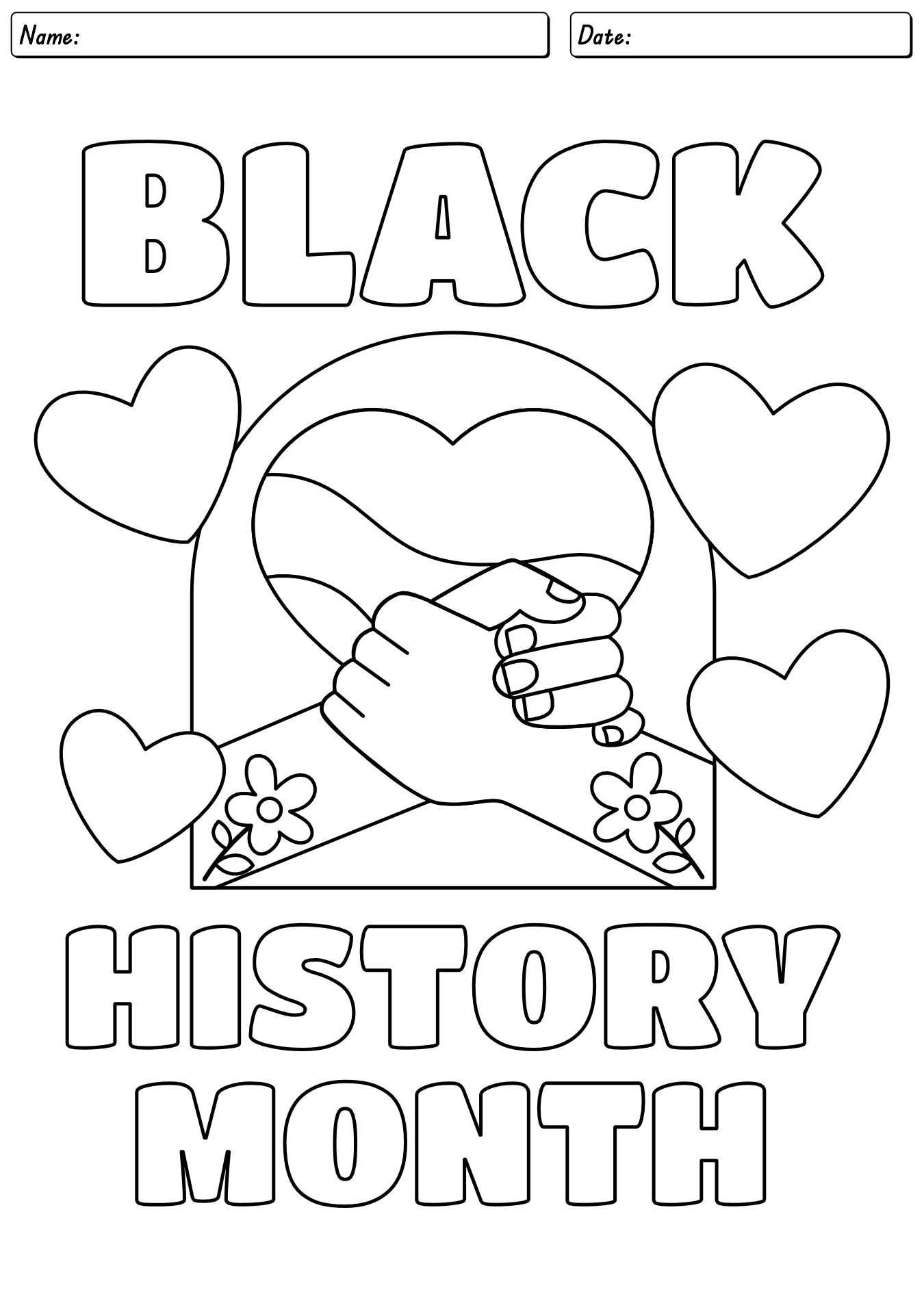 Printable Kindergarten Black History Month