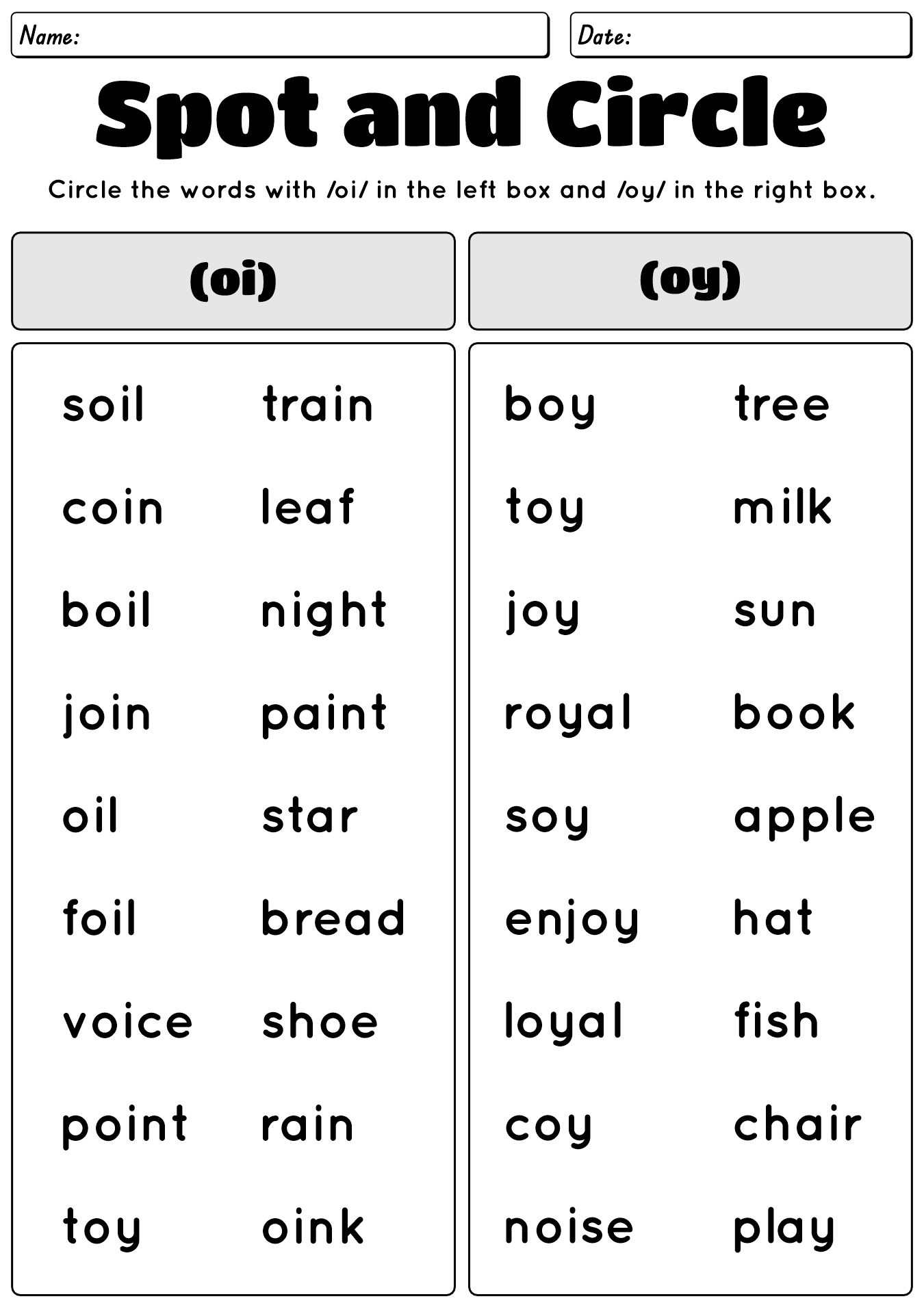 Printable Phonics Worksheets For 2nd Grade