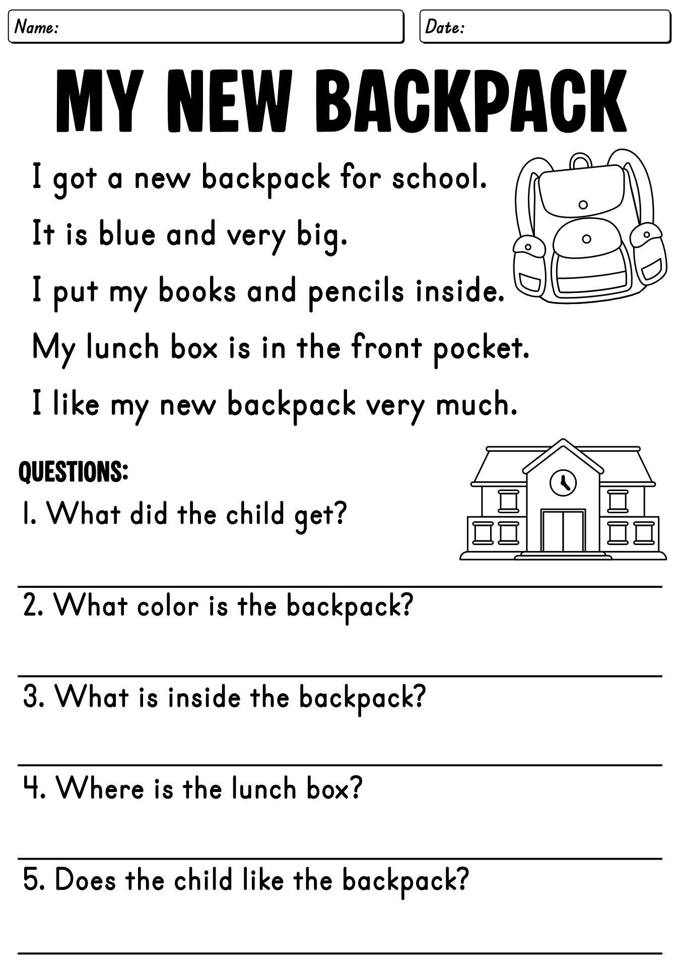 Reading English Worksheet For Elementary