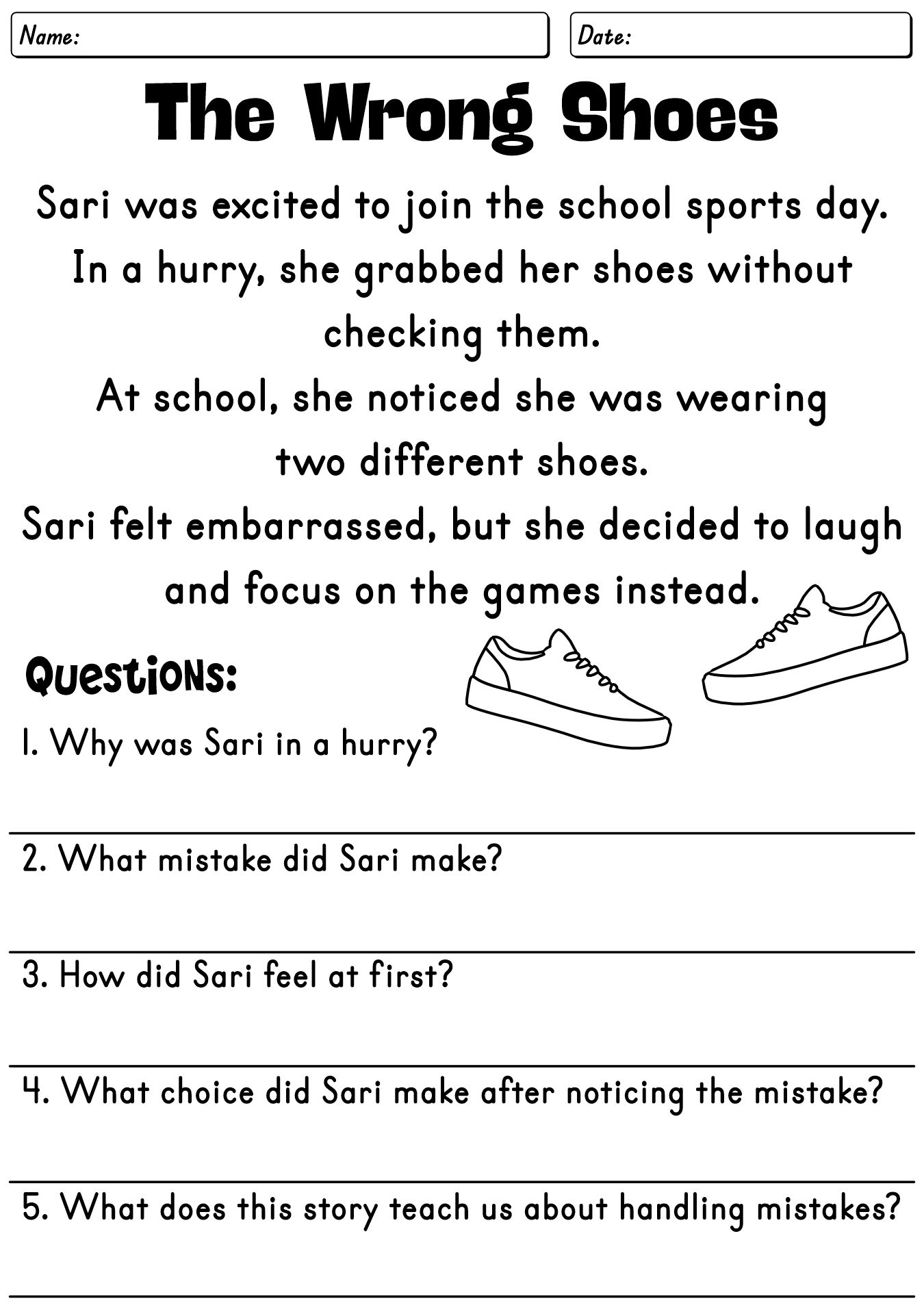 Second Grade Reading Worksheets