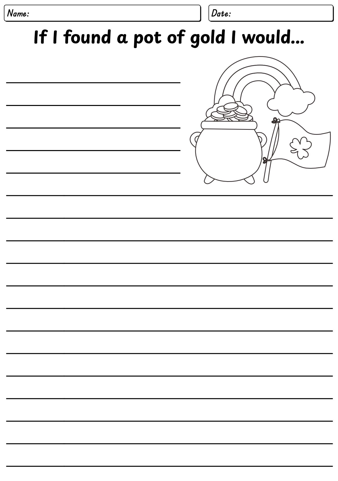 St. Patrick’s Day Writing Prompts for 2nd Grade