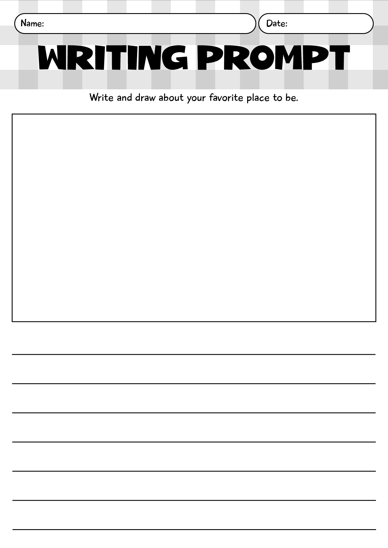 1st Grade Writing Prompt Worksheets