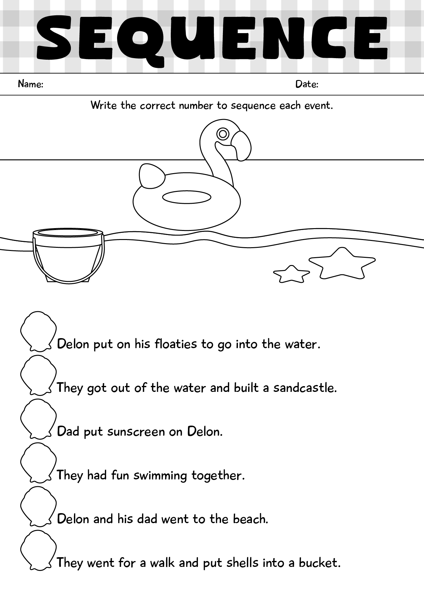 2nd Grade Sequence Of Events Worksheets