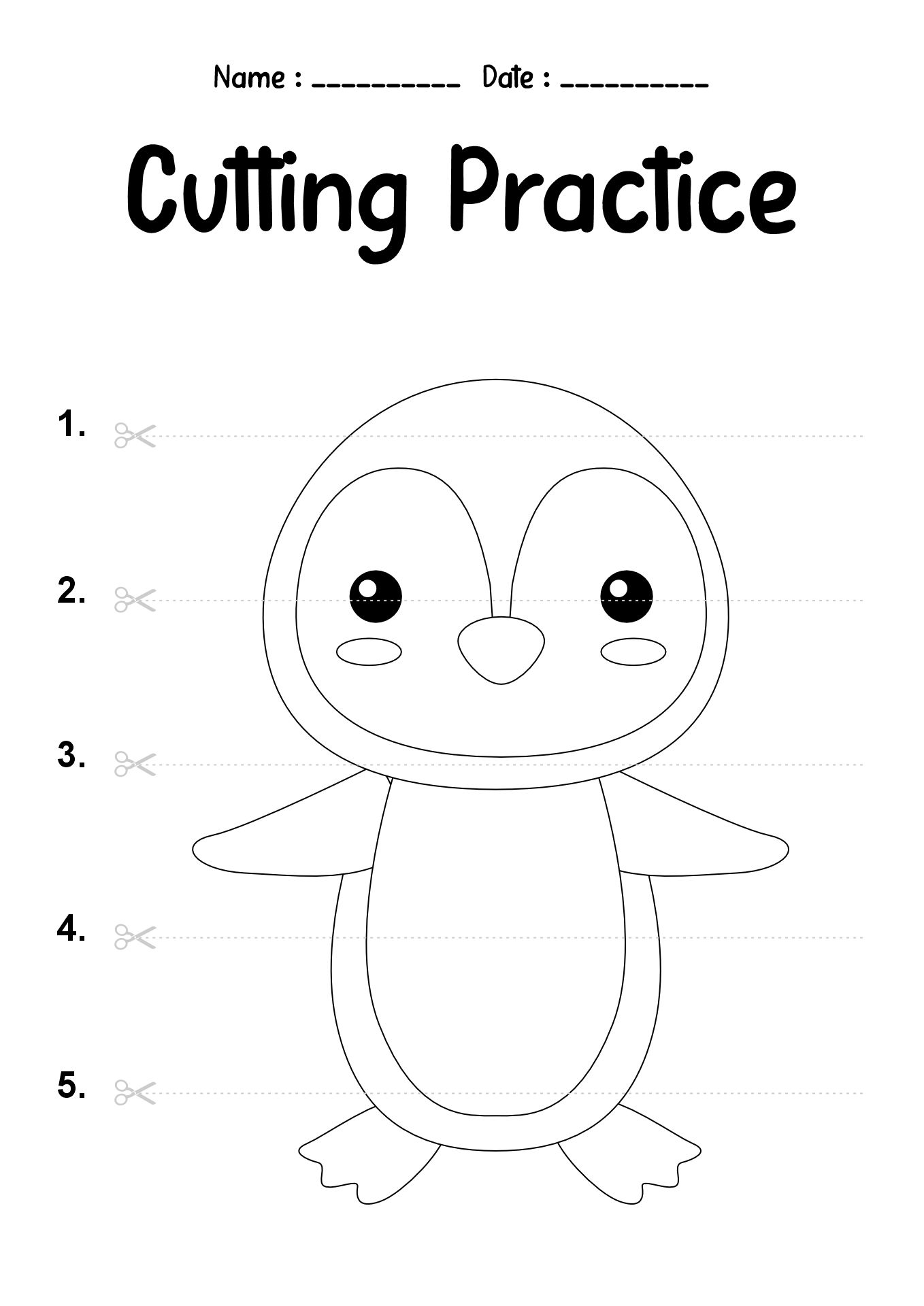 Cutting Practice Worksheets