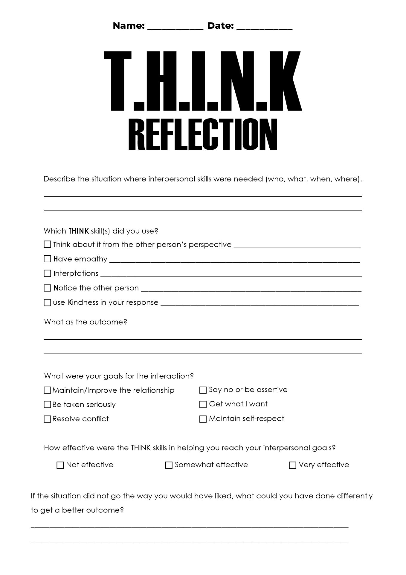 DBT Worksheets for Coping Skills