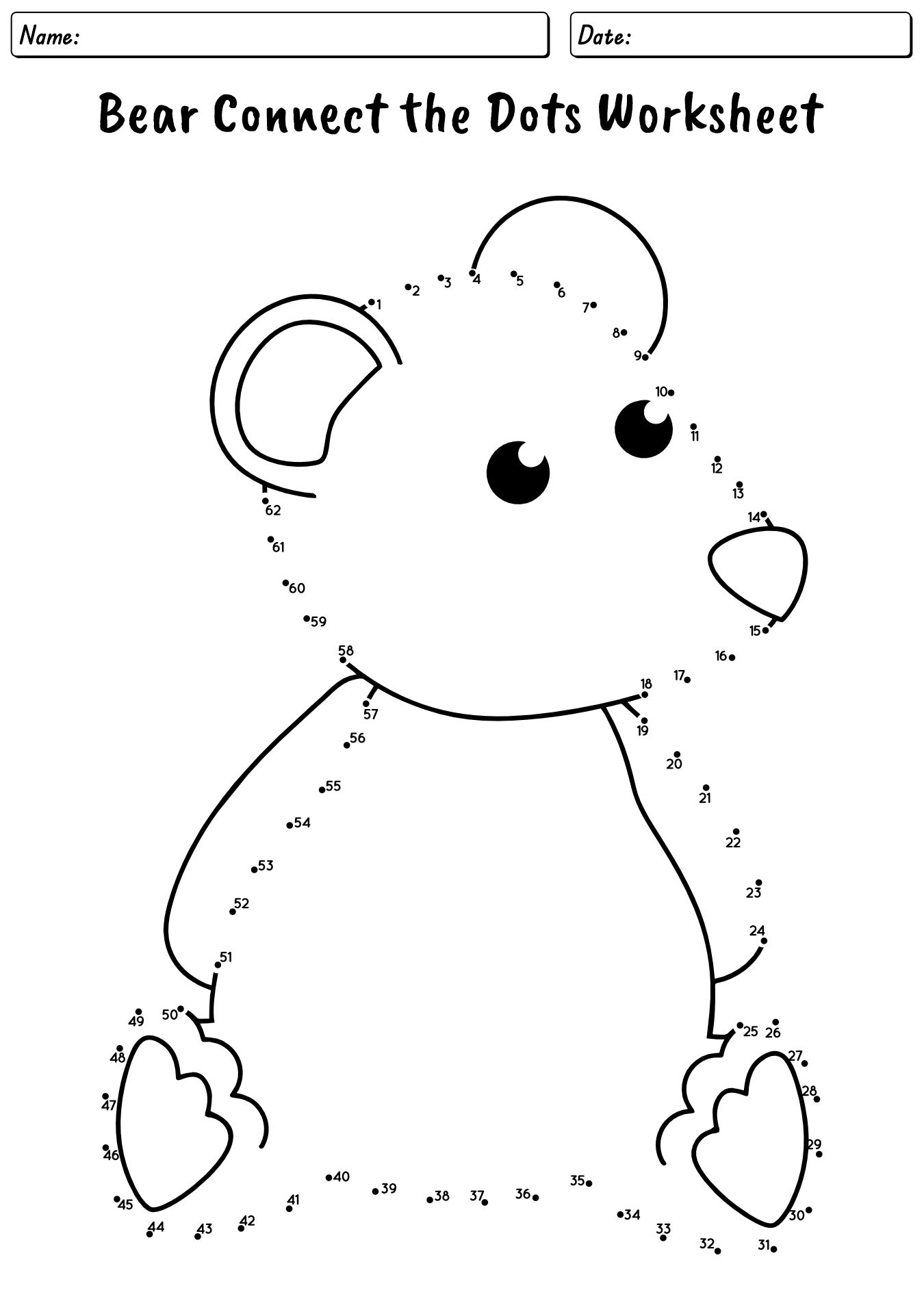 Dot To Dot Printables Worksheet Up To 50