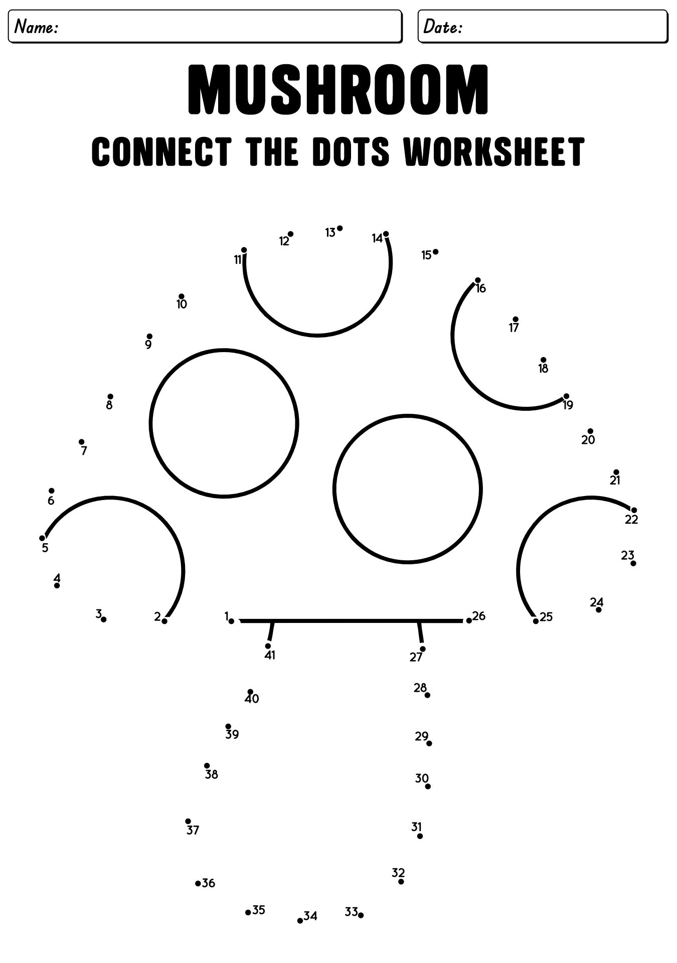 Dot To Dot Worksheets For Kindergarten
