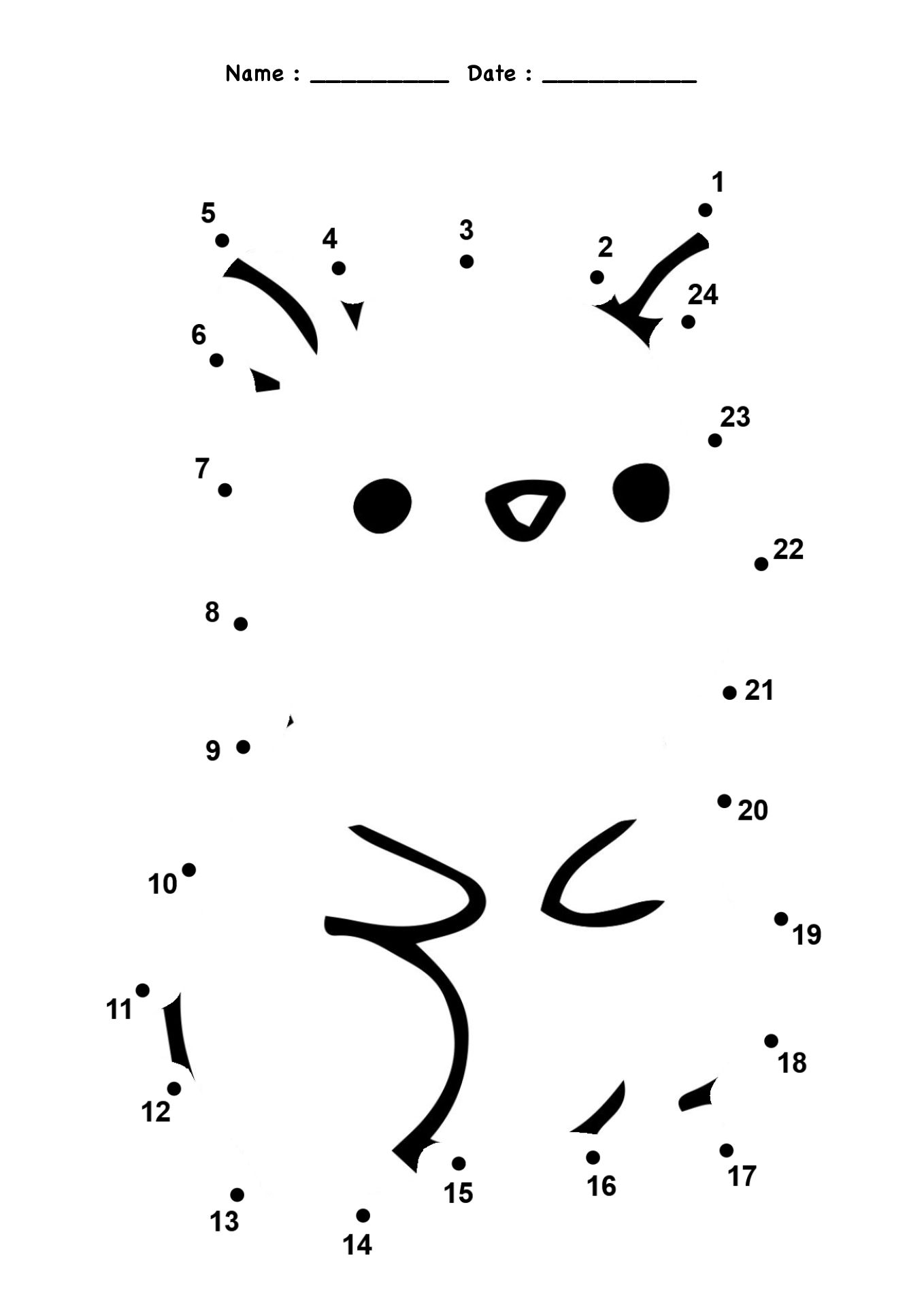 Dot to Dot Animals Worksheets