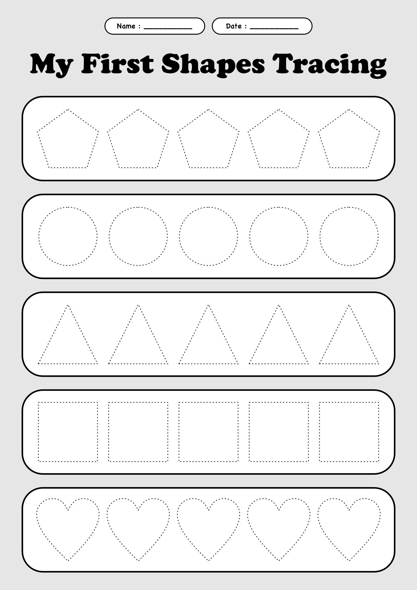 Early Learners Pencil Control Worksheets