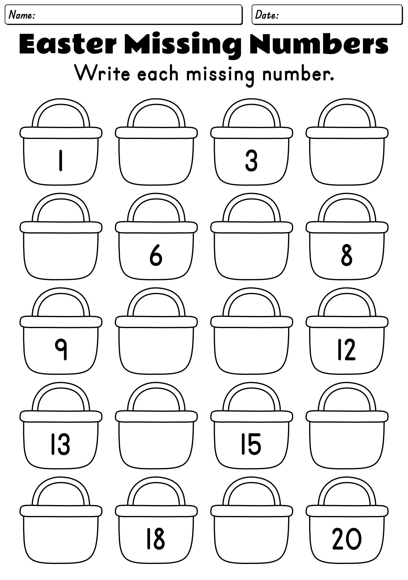 Easter Fun Math Activities