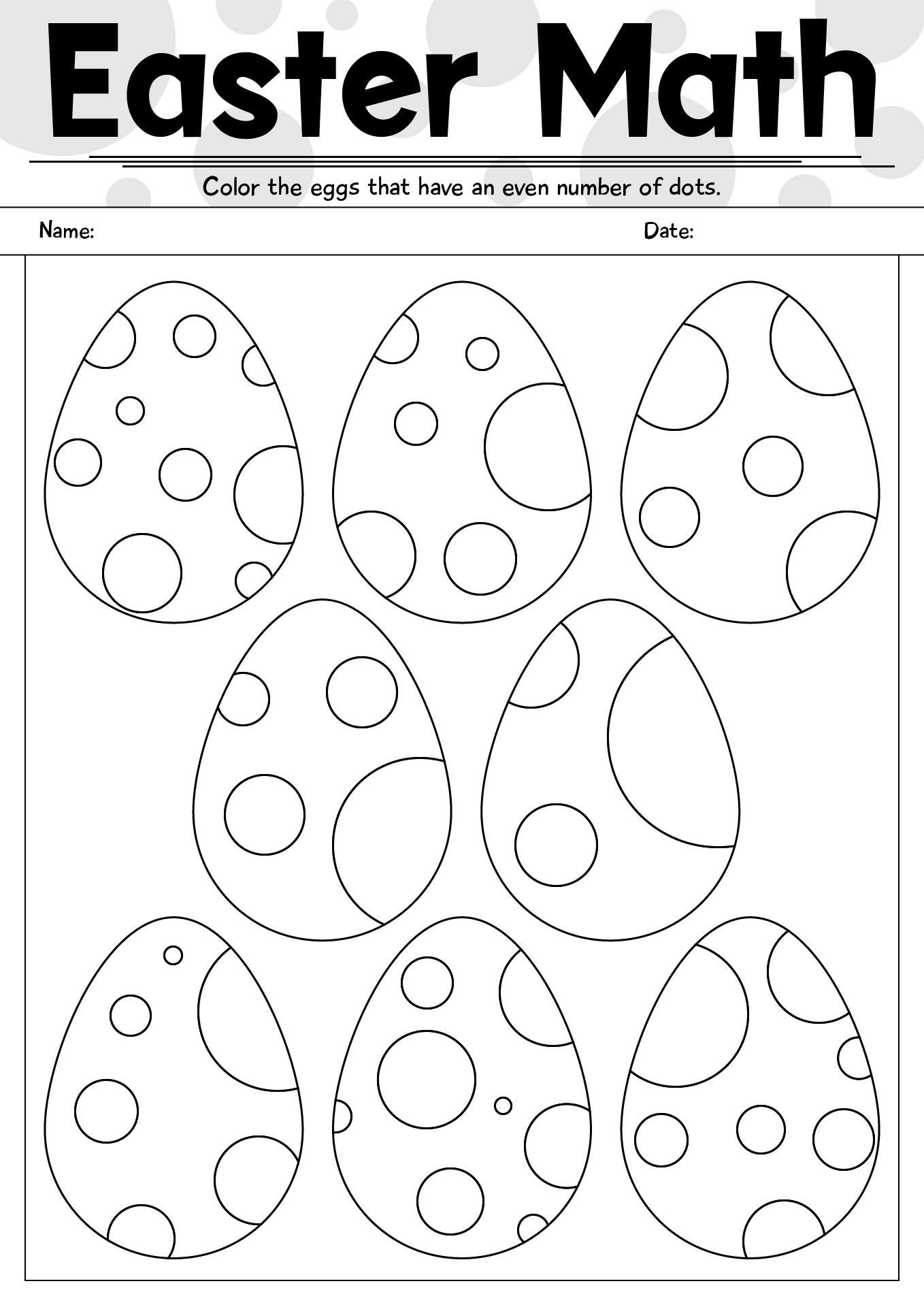 Easter Math Activities For Kids