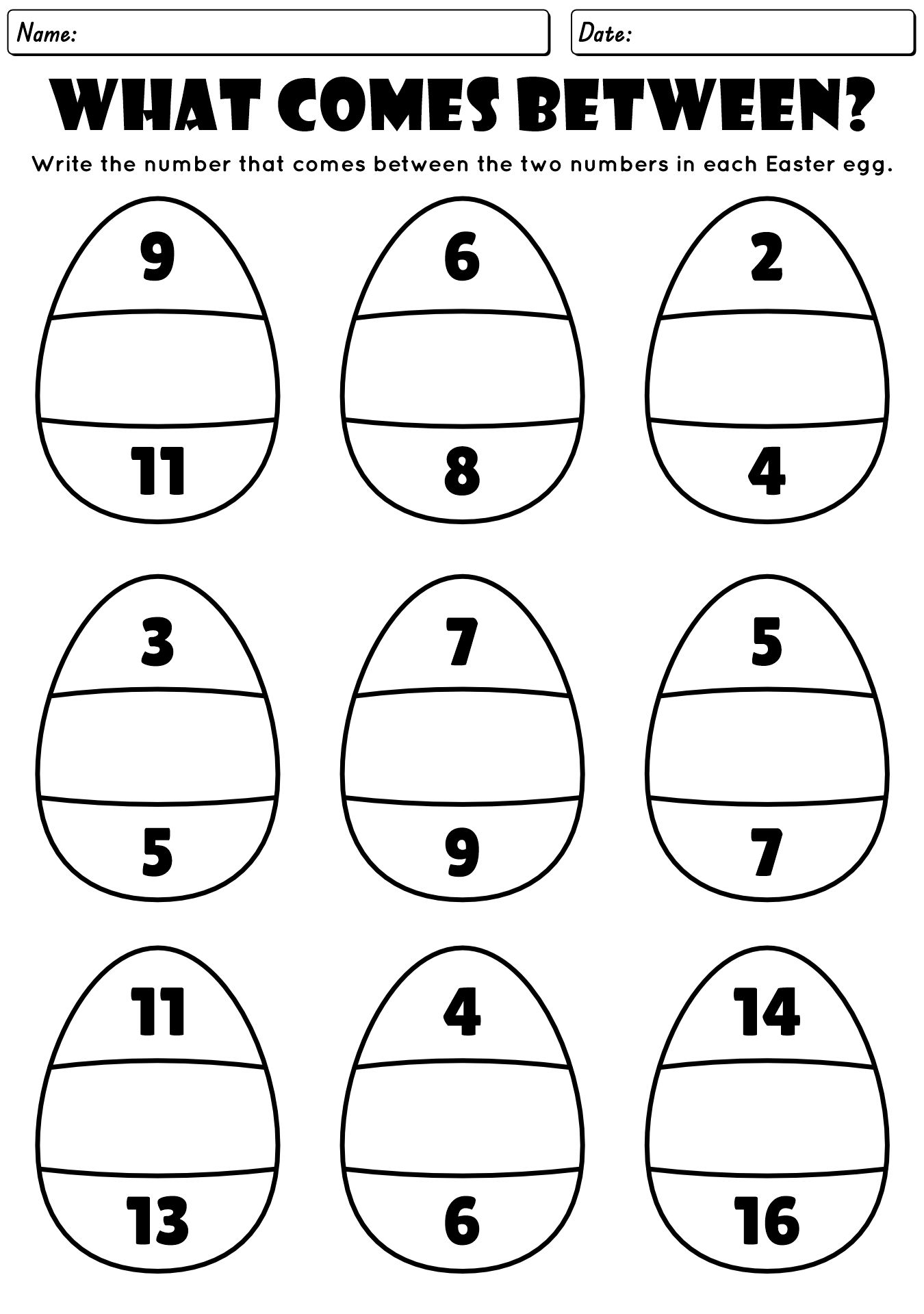 Easter Math Worksheets For 1st Grade