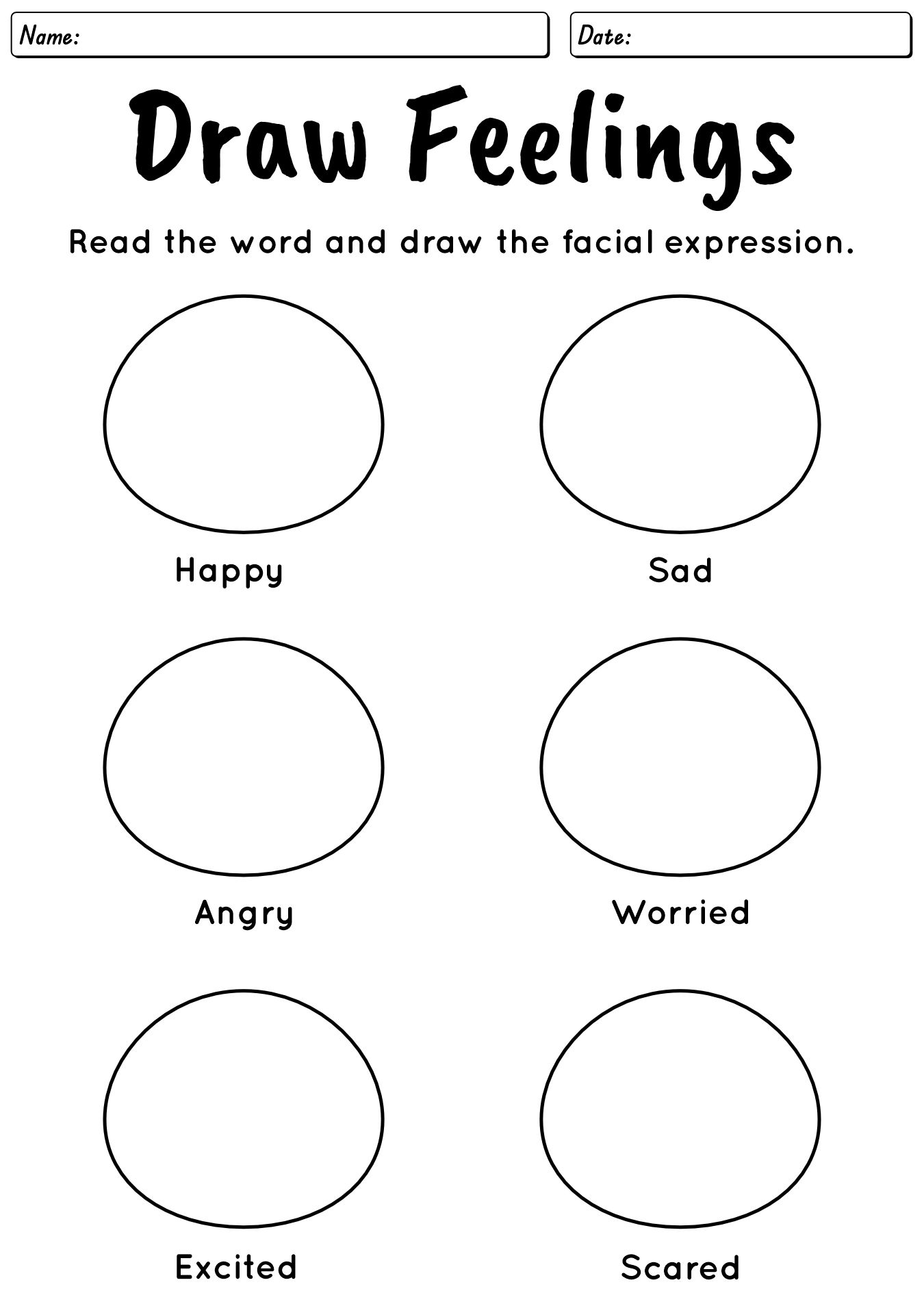 Emotions And Feelings Worksheets
