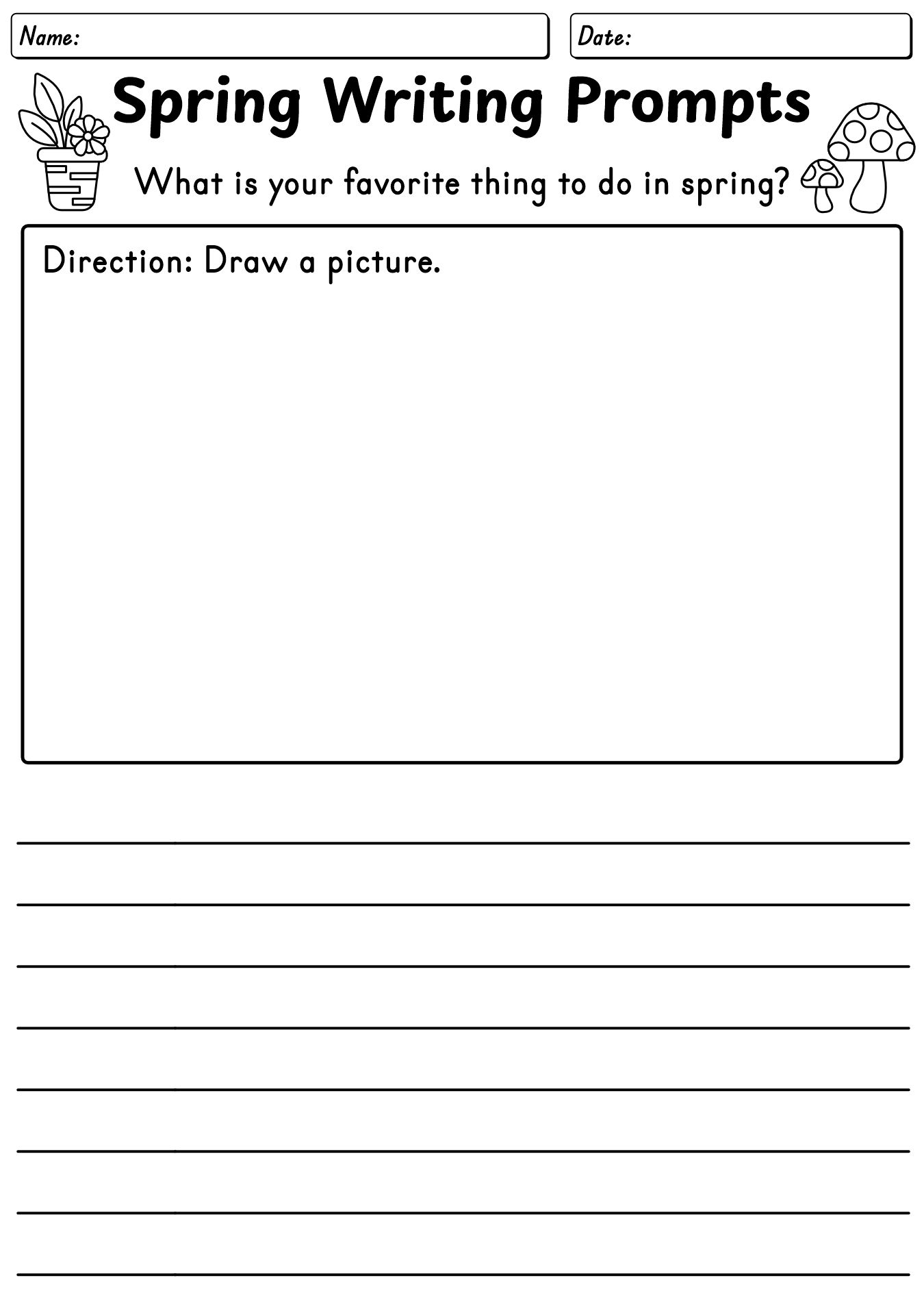 First Grade Spring-Themed Writing Activities