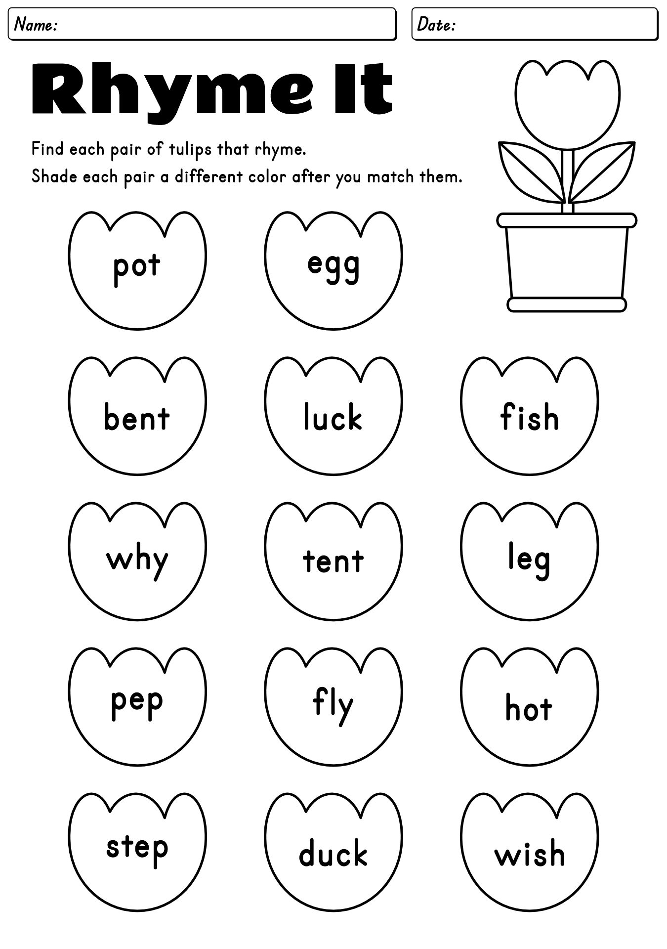 First Grade Worksheets For Spring
