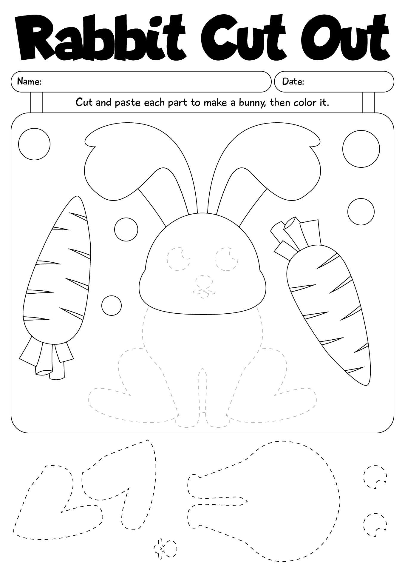 Fun Easter Cut And Paste Printables Worksheet