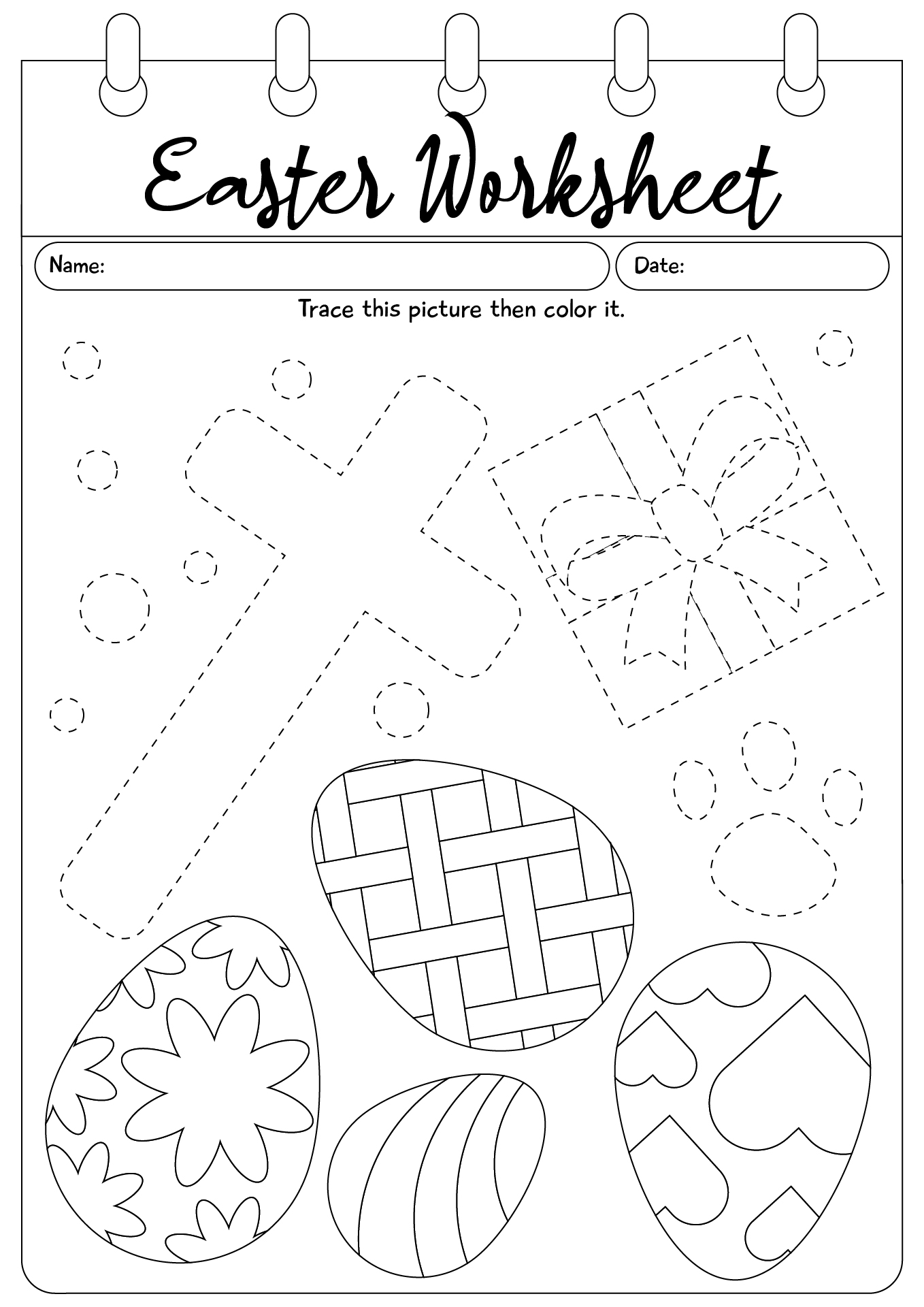 Fun Easter Worksheet For Second Grade