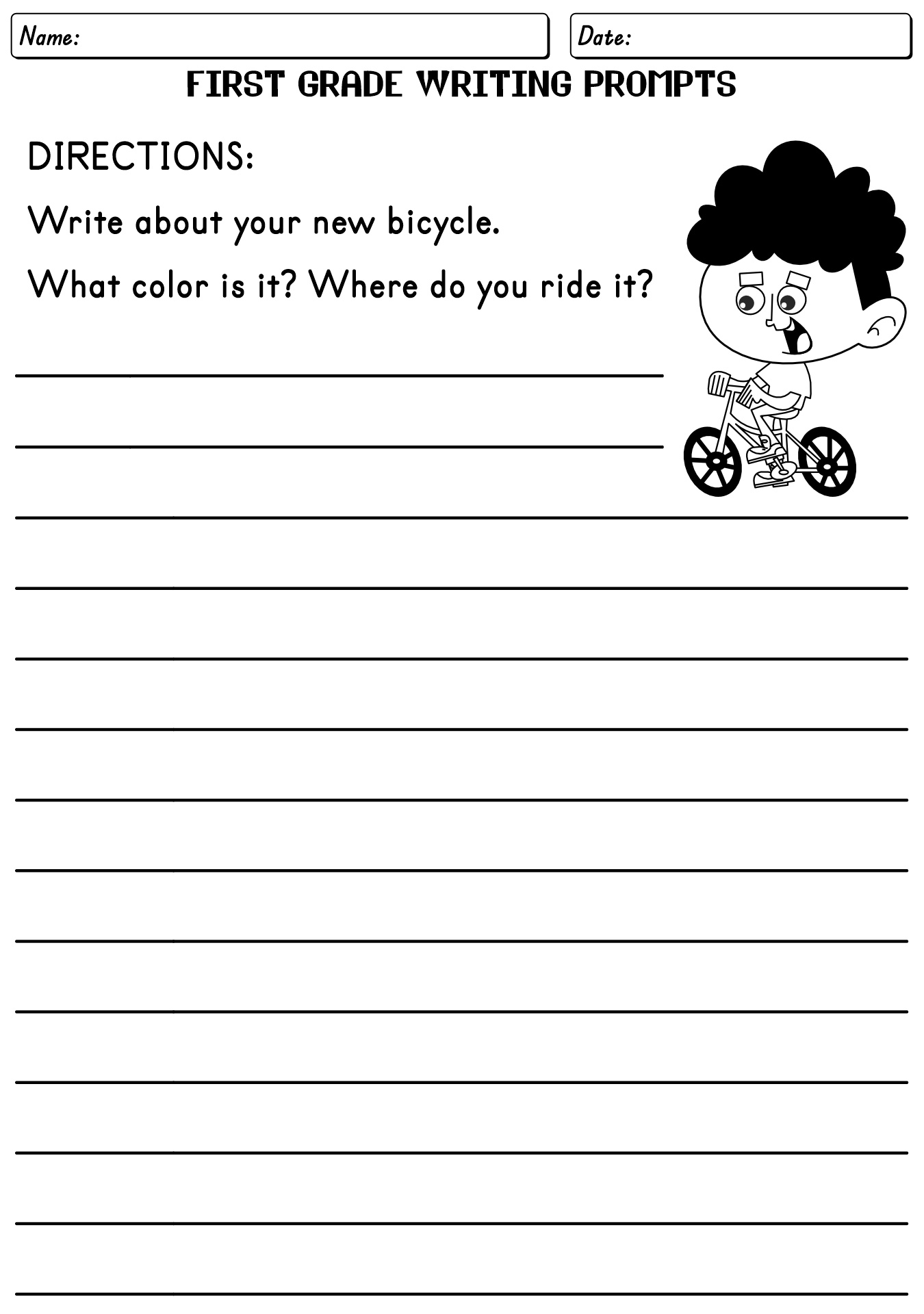 Fun First Grade Writing Worksheets