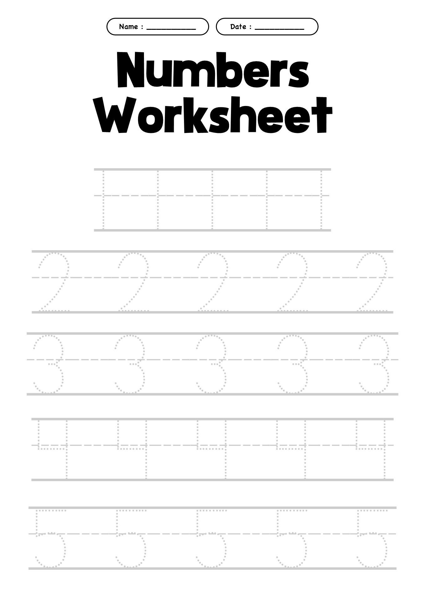 Handwriting Practice for Preschool