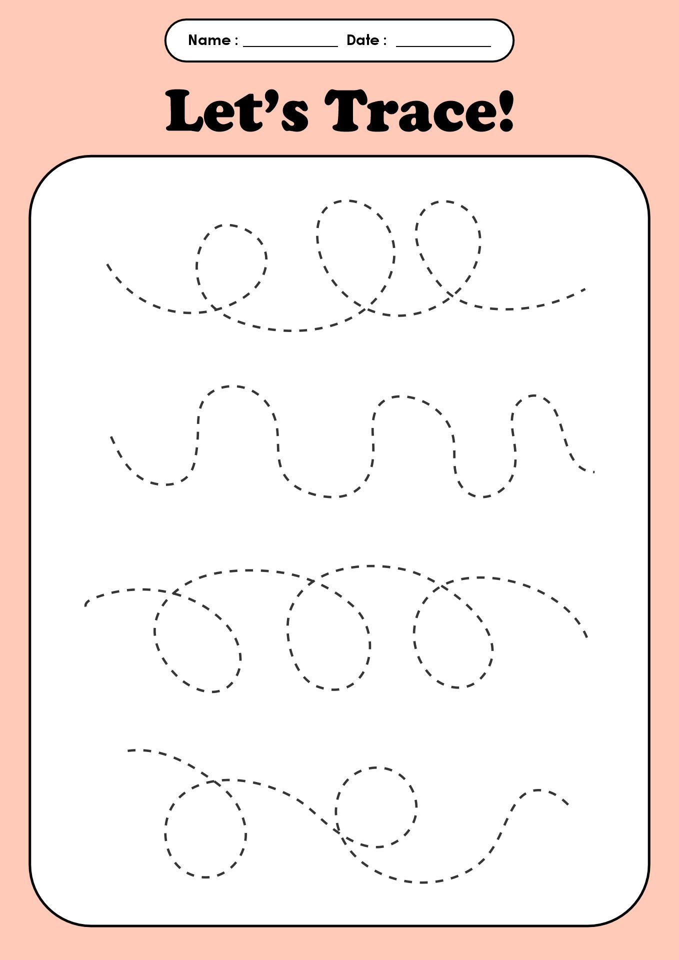 Kindergarten Pre-Writing Skills Worksheets